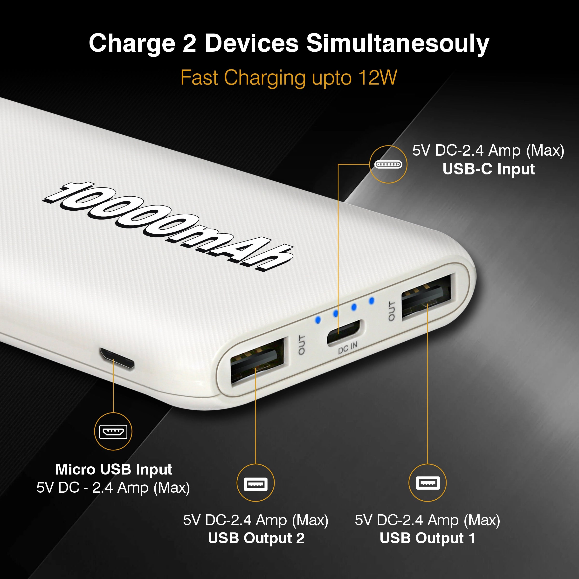 ERD PB-10KE Power Bank 10000 mAh (12W)
