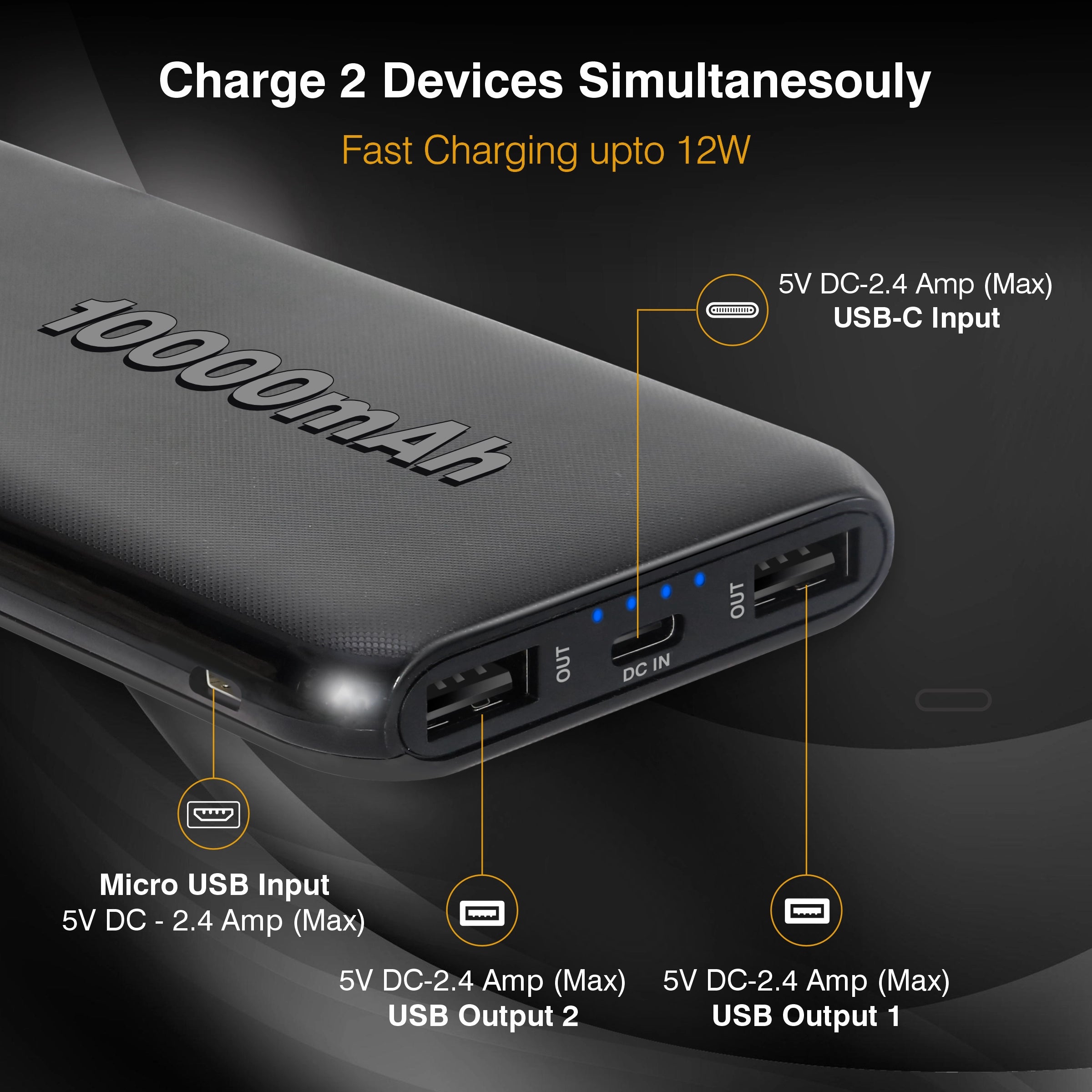 ERD PB-10KE Power Bank 10000 mAh (12W)