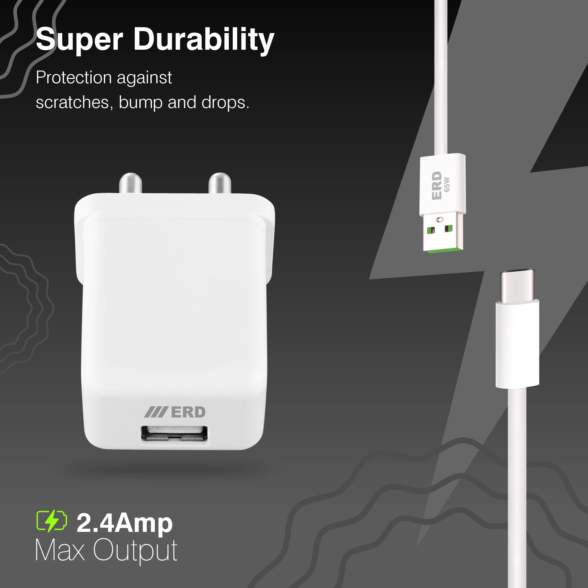 ERD TC-103 CHARGER USB-C WHITE 12W