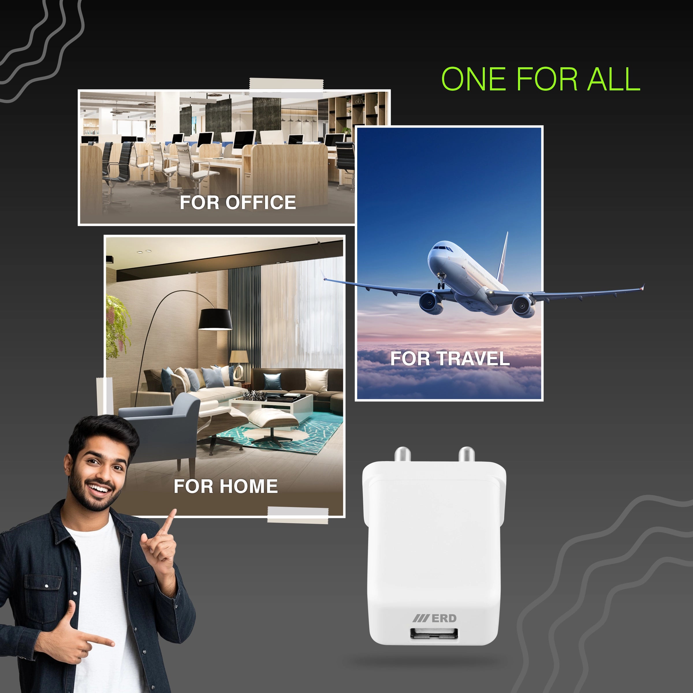 ERD TC-103 CHARGER USB-C WHITE 12W