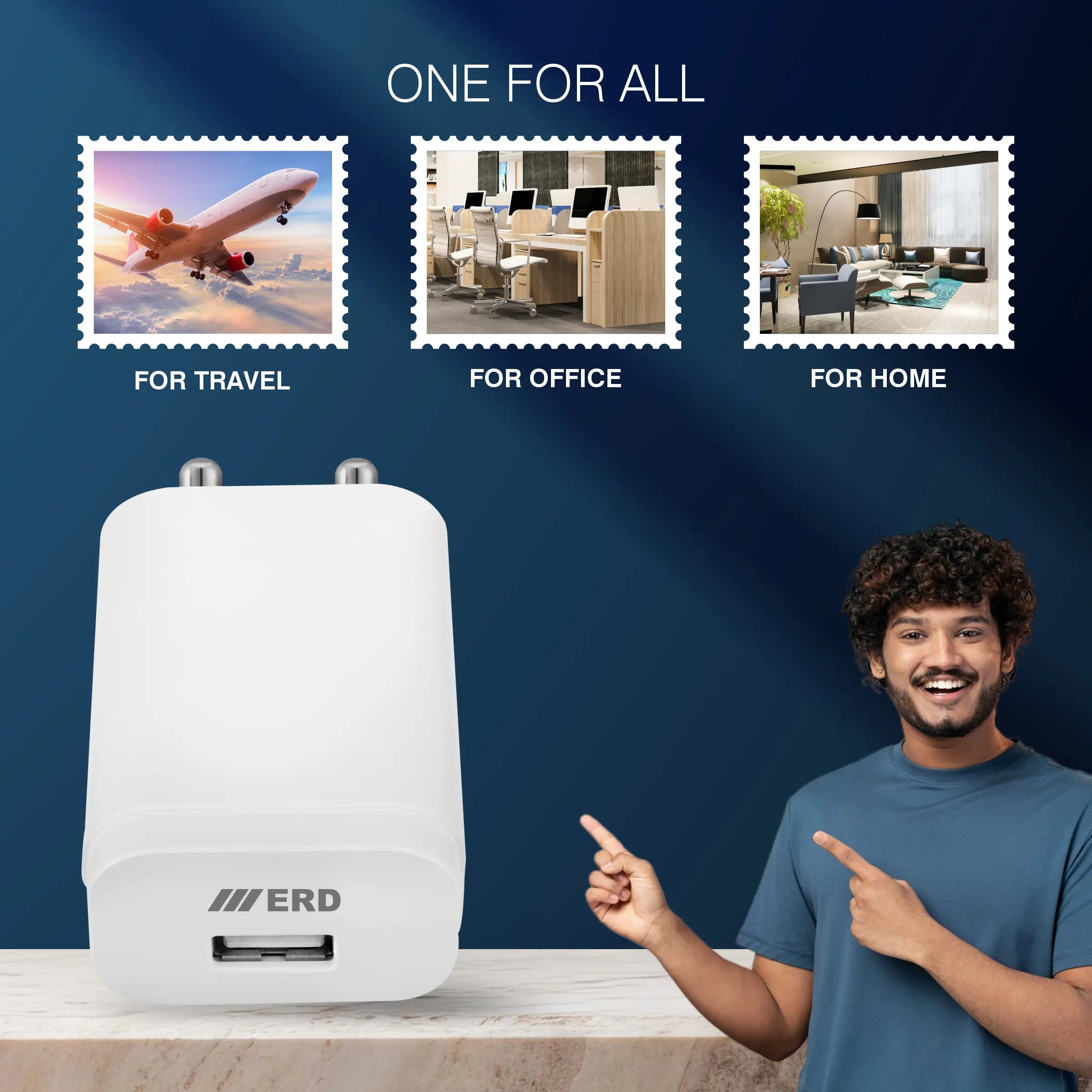 ERD TC-204 USB-A DOCK CHARGER WHITE 15W