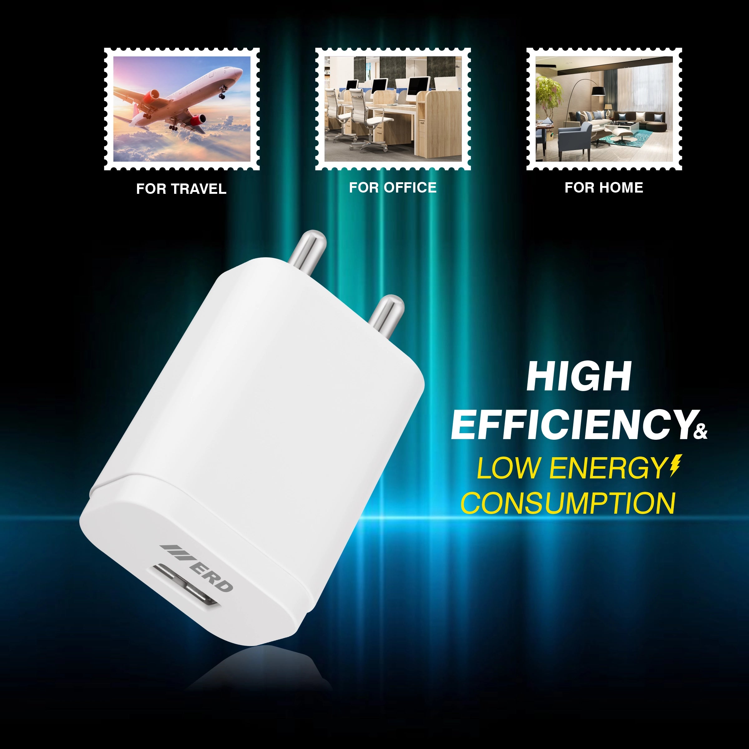 ERD TC-221 USB-A DOCK QC CHARGER WHT 20W