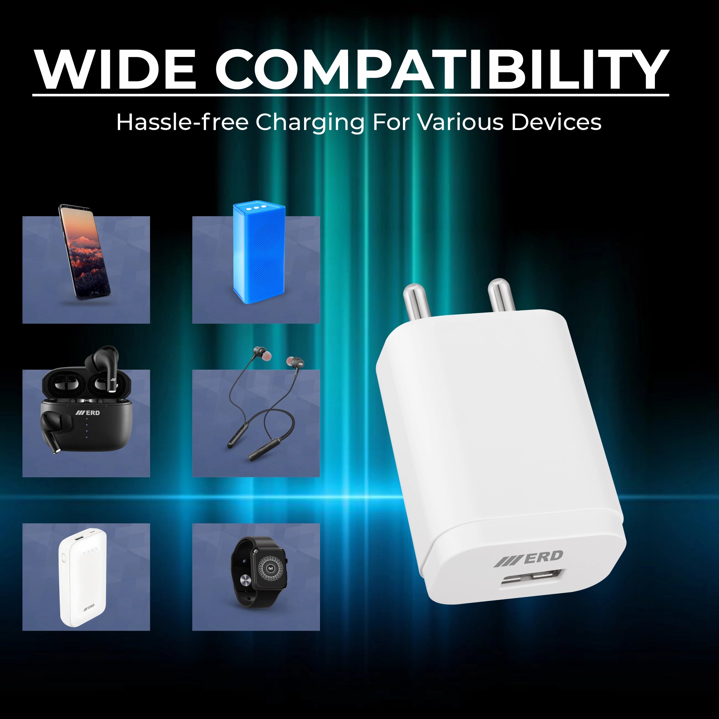 ERD TC-221 USB-A DOCK QC CHARGER WHT 20W