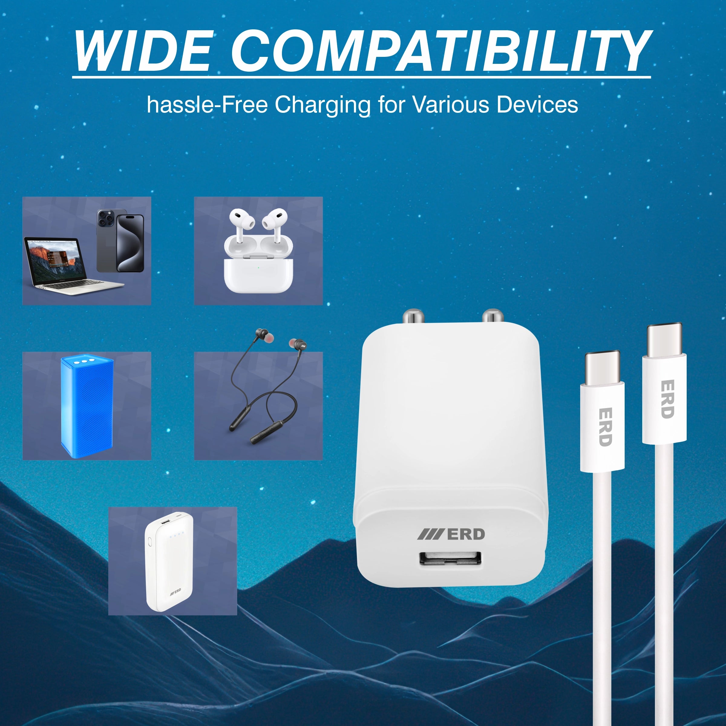 ERD TC-231 CHARGER USB-CTOC IP15 WHT 20W