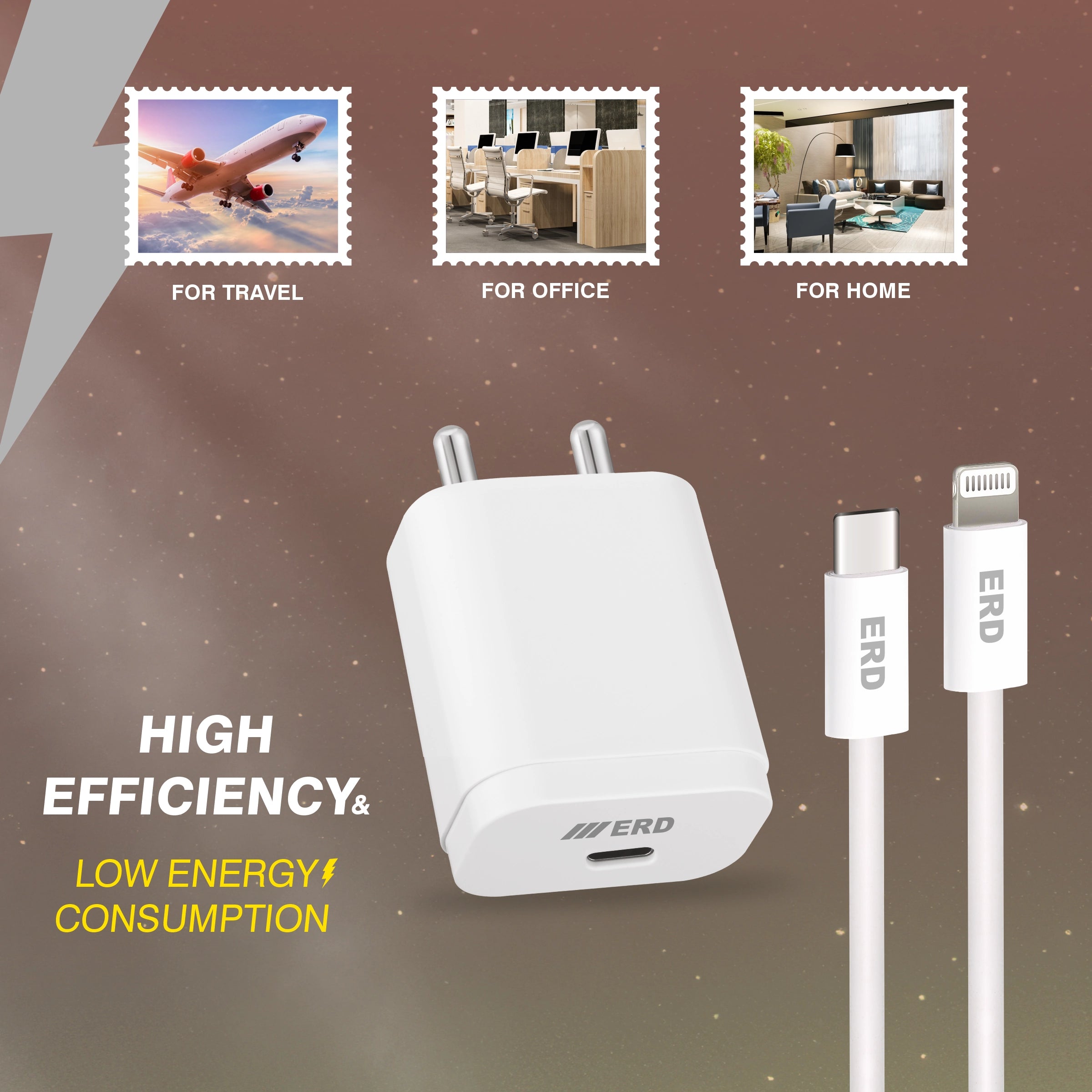 ERD TC-231 CHARGER USB-C TO LIGH WHT 20W