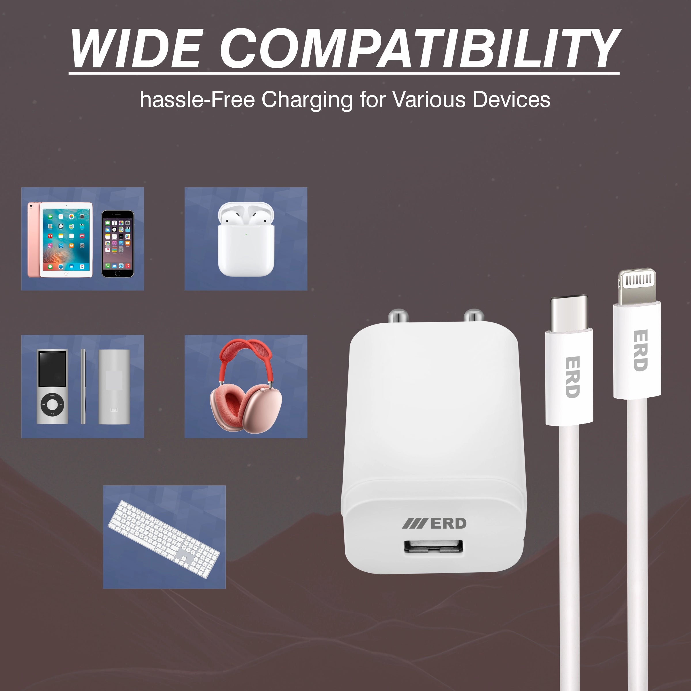 ERD TC-231 CHARGER USB-C TO LIGH WHT 20W