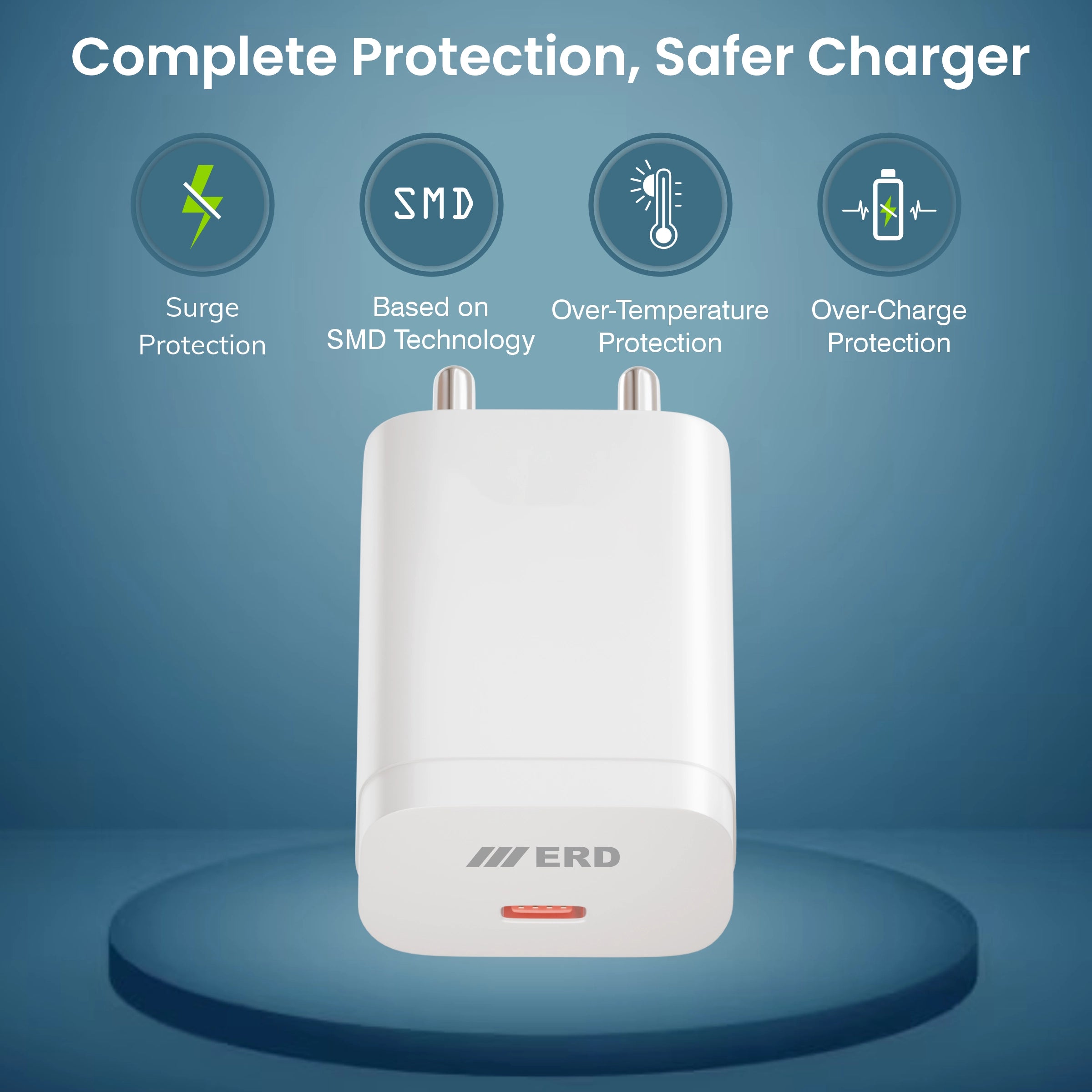 ERD TC-232 USB-C DOCK PD CHARGER WHT 25W