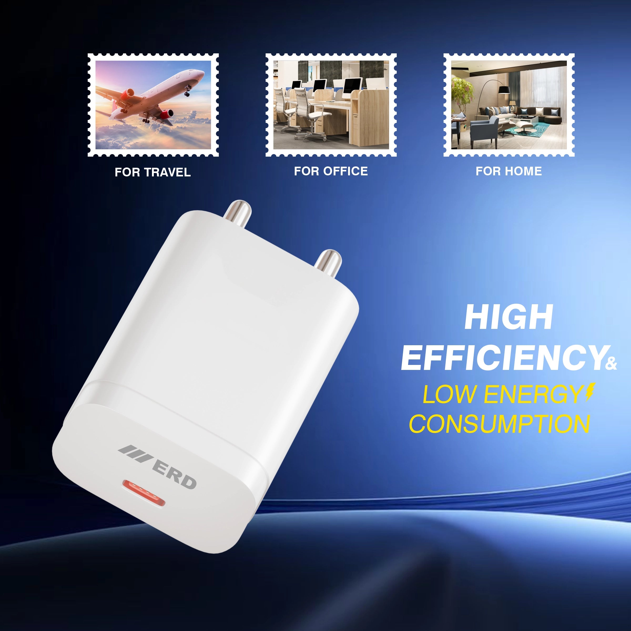 ERD TC-233 USB-C DOCK PD CHARGER WHT 33W