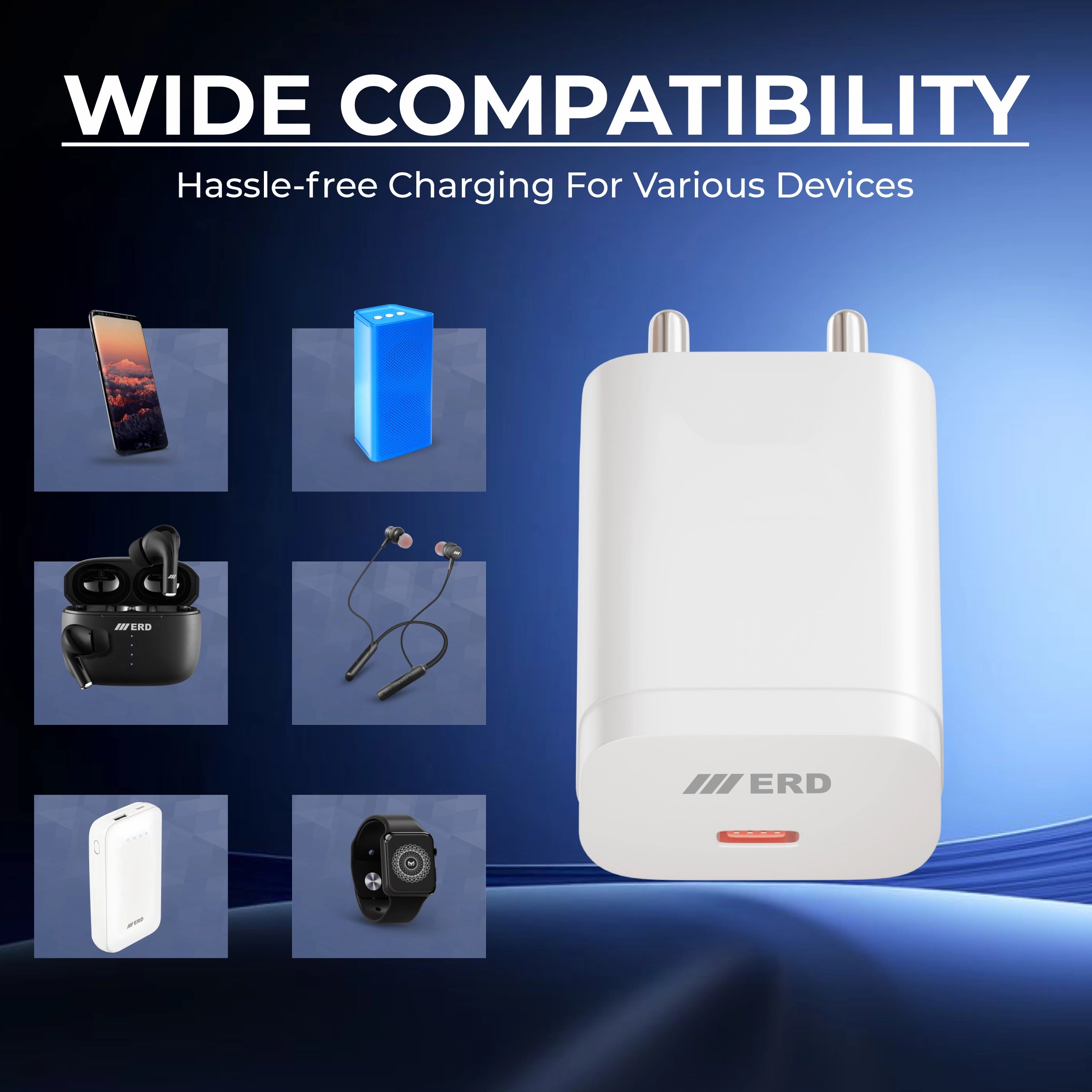 ERD TC-233 USB-C DOCK PD CHARGER WHT 33W