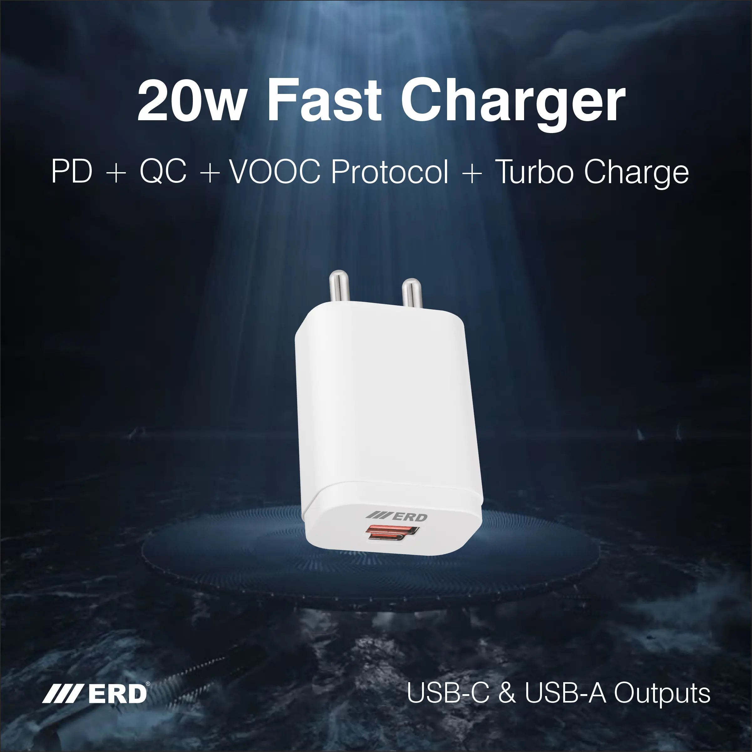 ERD TC-251 20Watt PD+QC+VOOC TURBO CHARGER