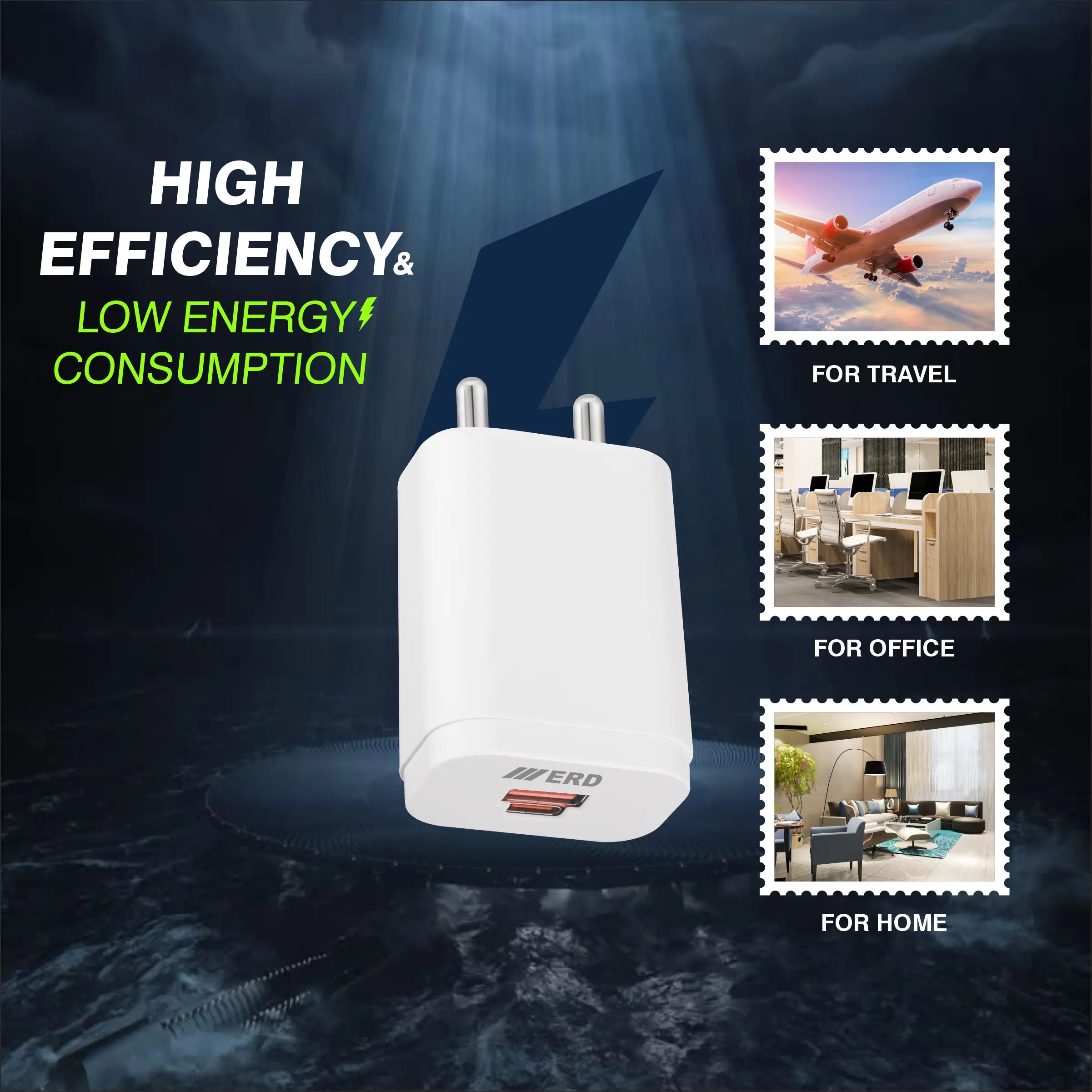 ERD TC-251 20Watt PD+QC+VOOC TURBO CHARGER