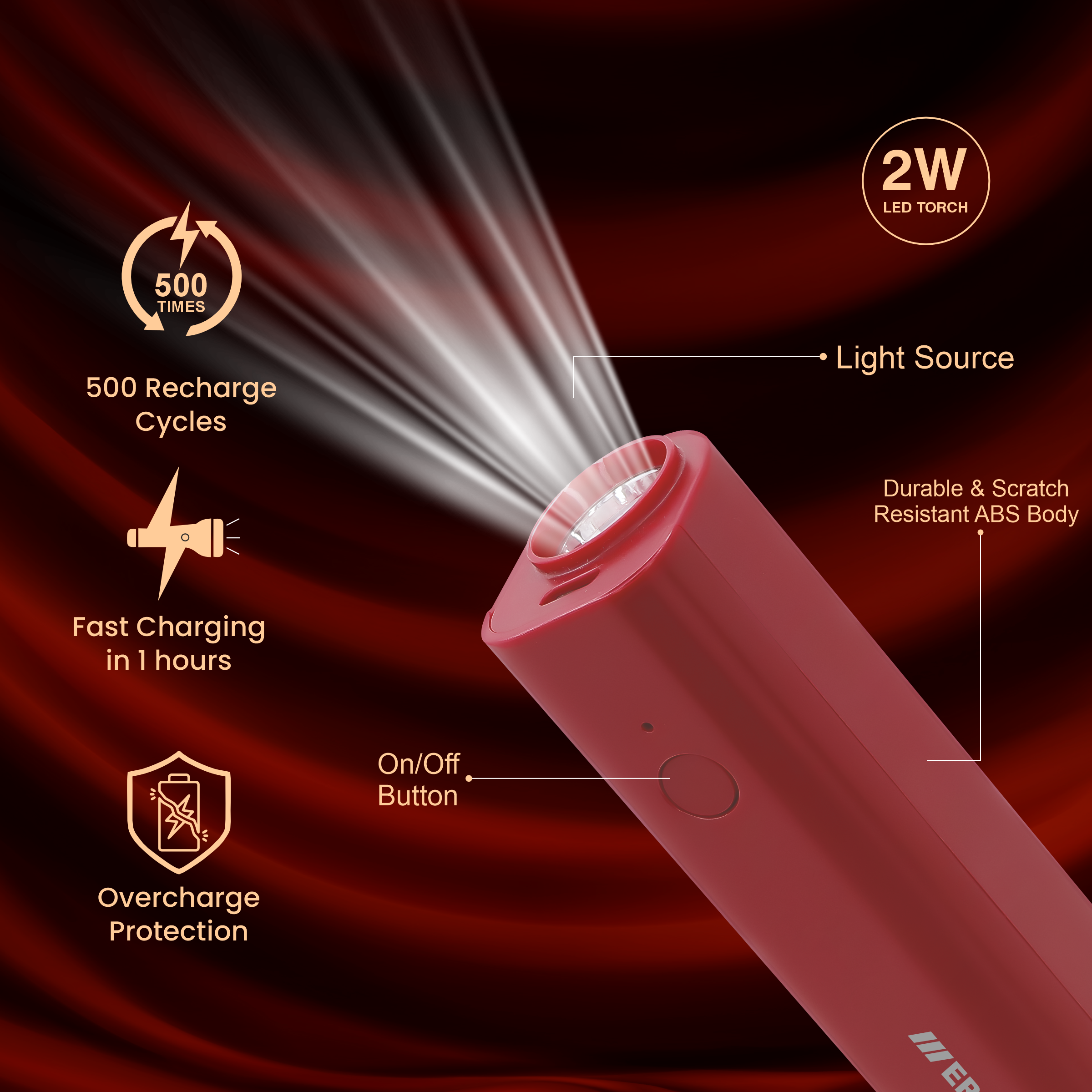 ERD LED RECHARGEABLE TORCH TL-602