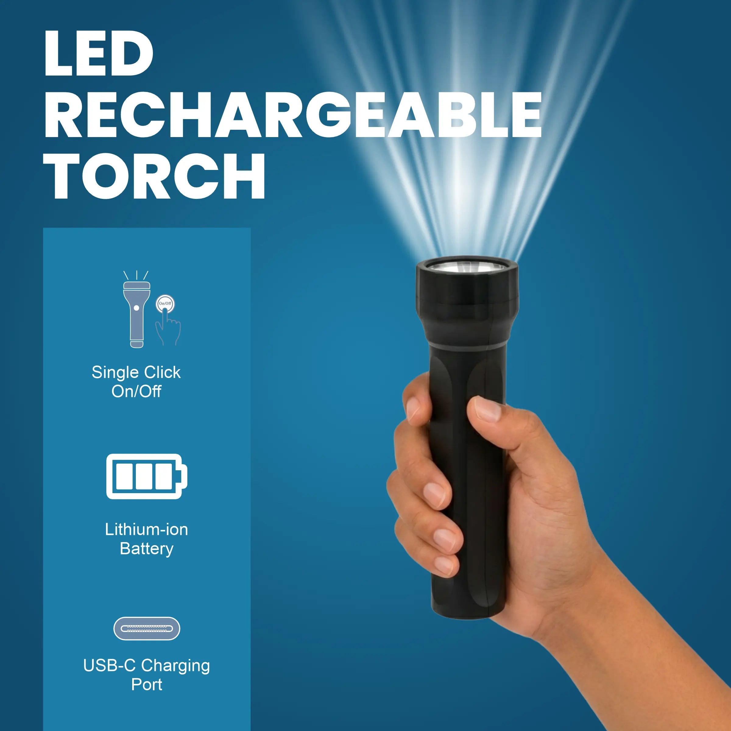 ERD LED RECHARGEABLE TORCH TL-603, 1W