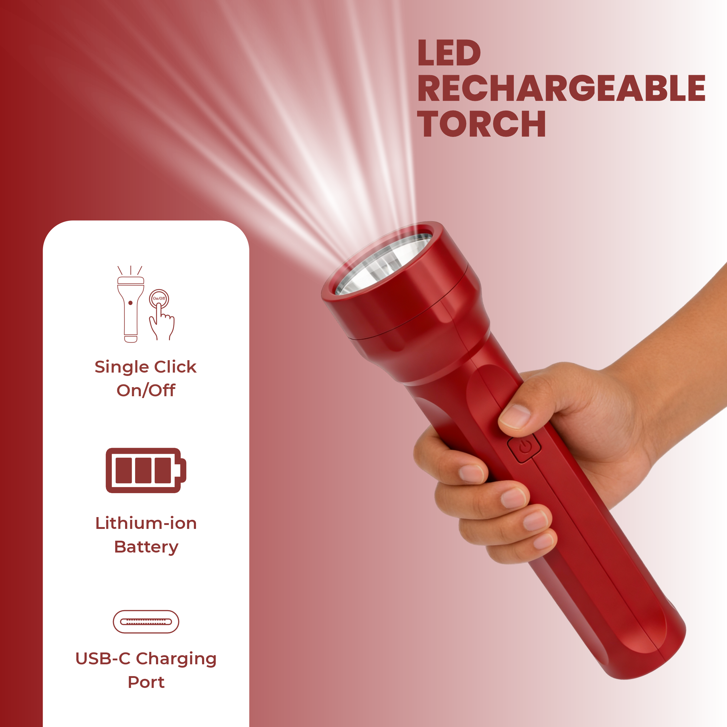 ERD LED RECHARGEABLE TORCH TL-603