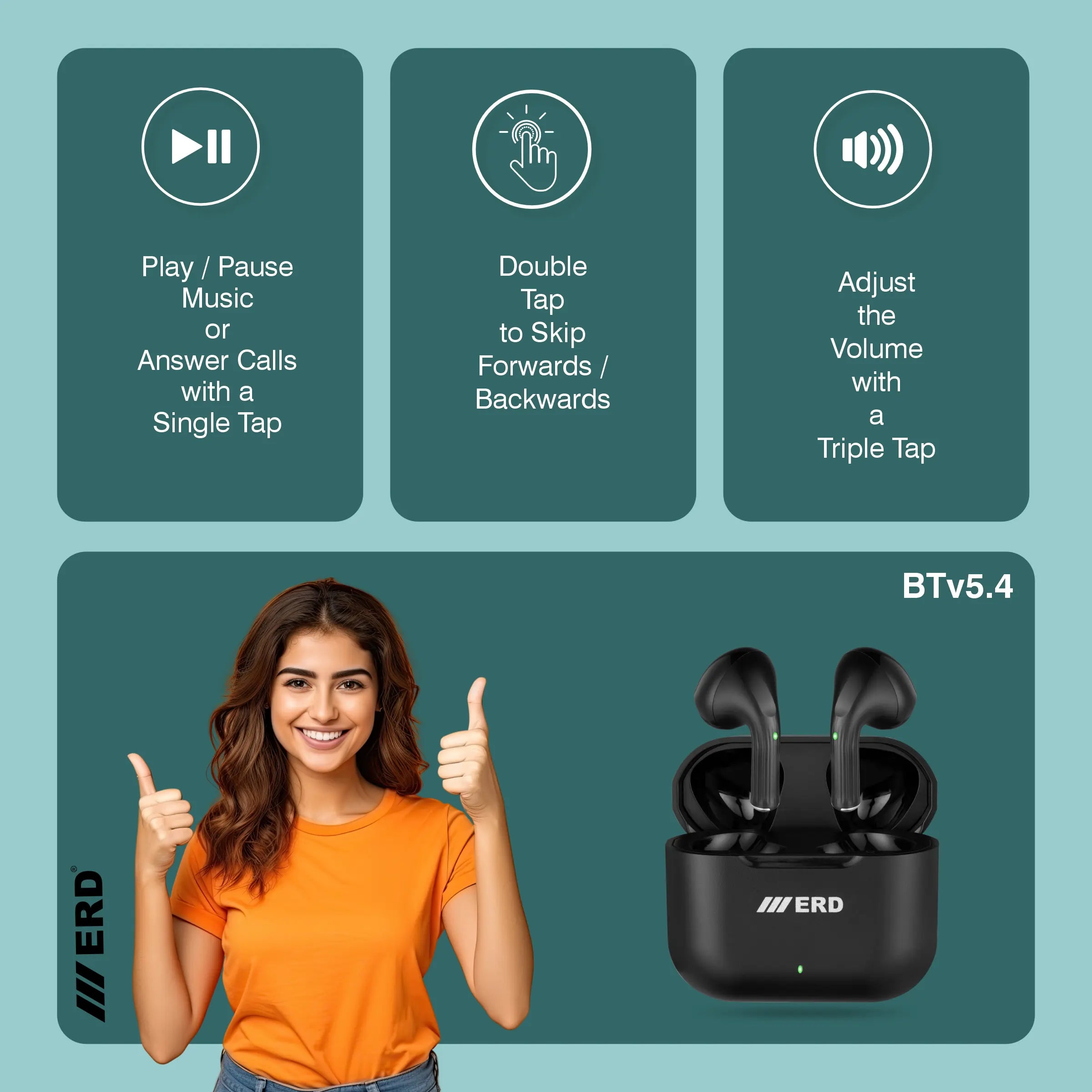 ERD TWS-120  Wireless Earbuds