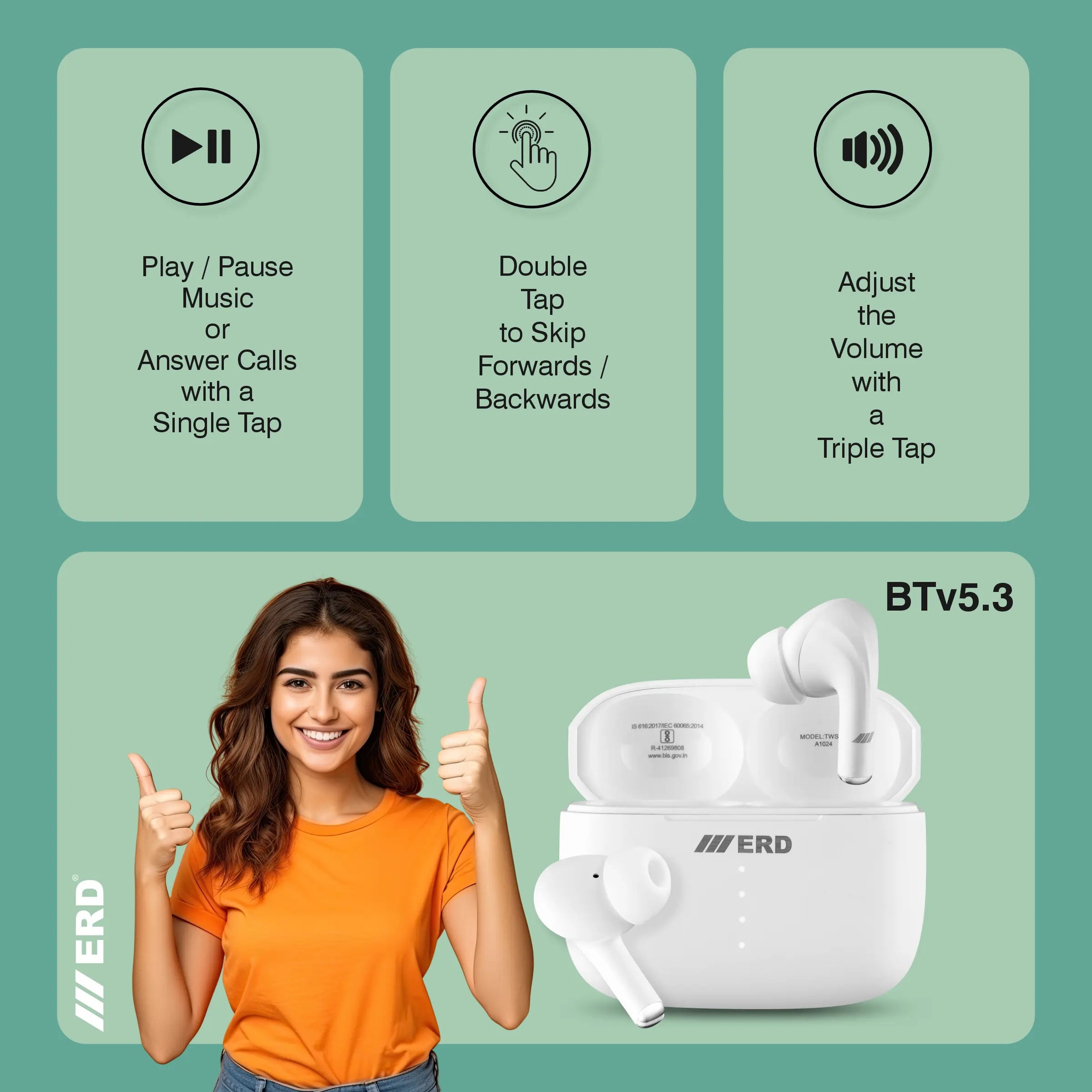 ERD TWS-18 Wireless Earbuds
