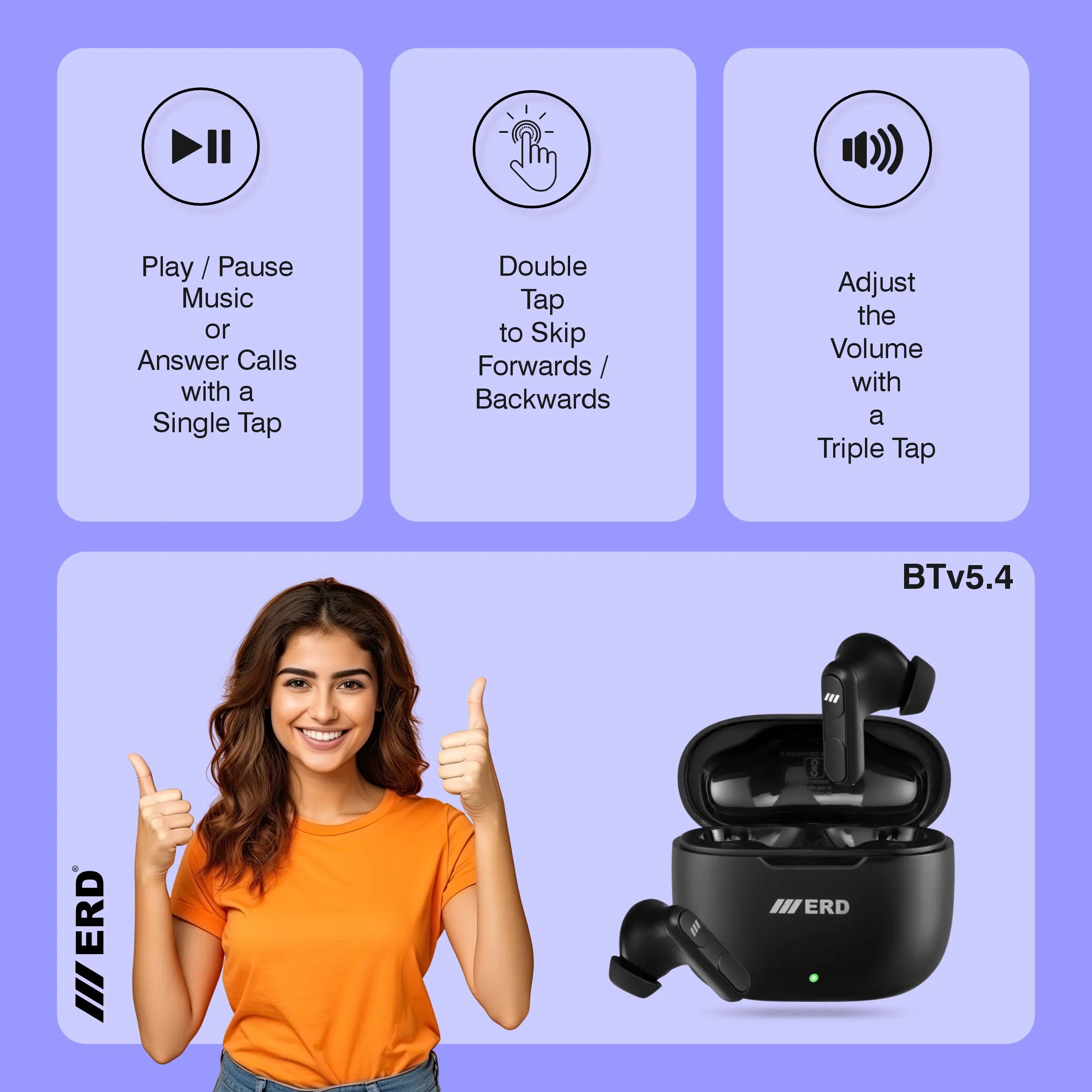 ERD TWS-20 Wireless Earbuds