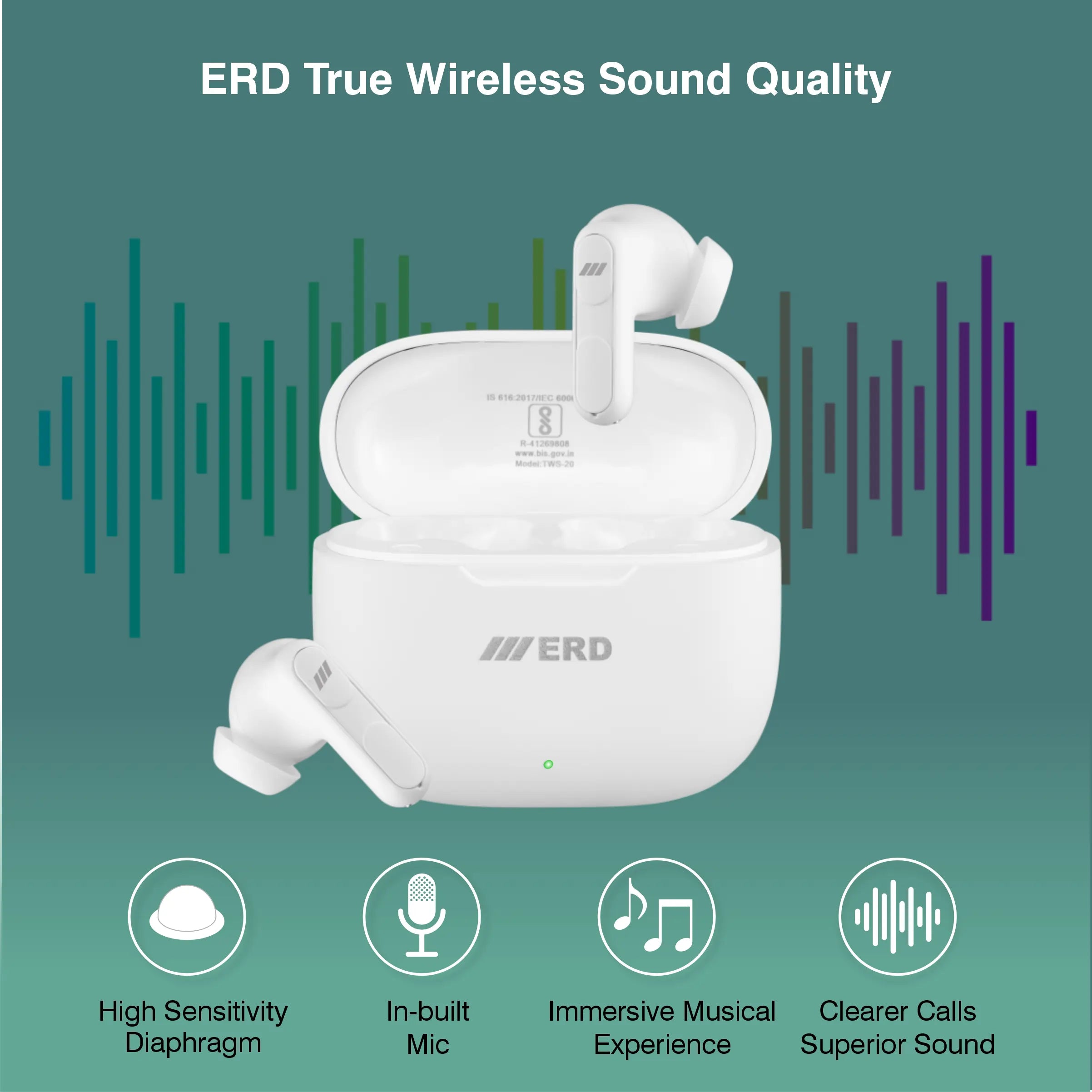 ERD TWS-20 Wireless Earbuds