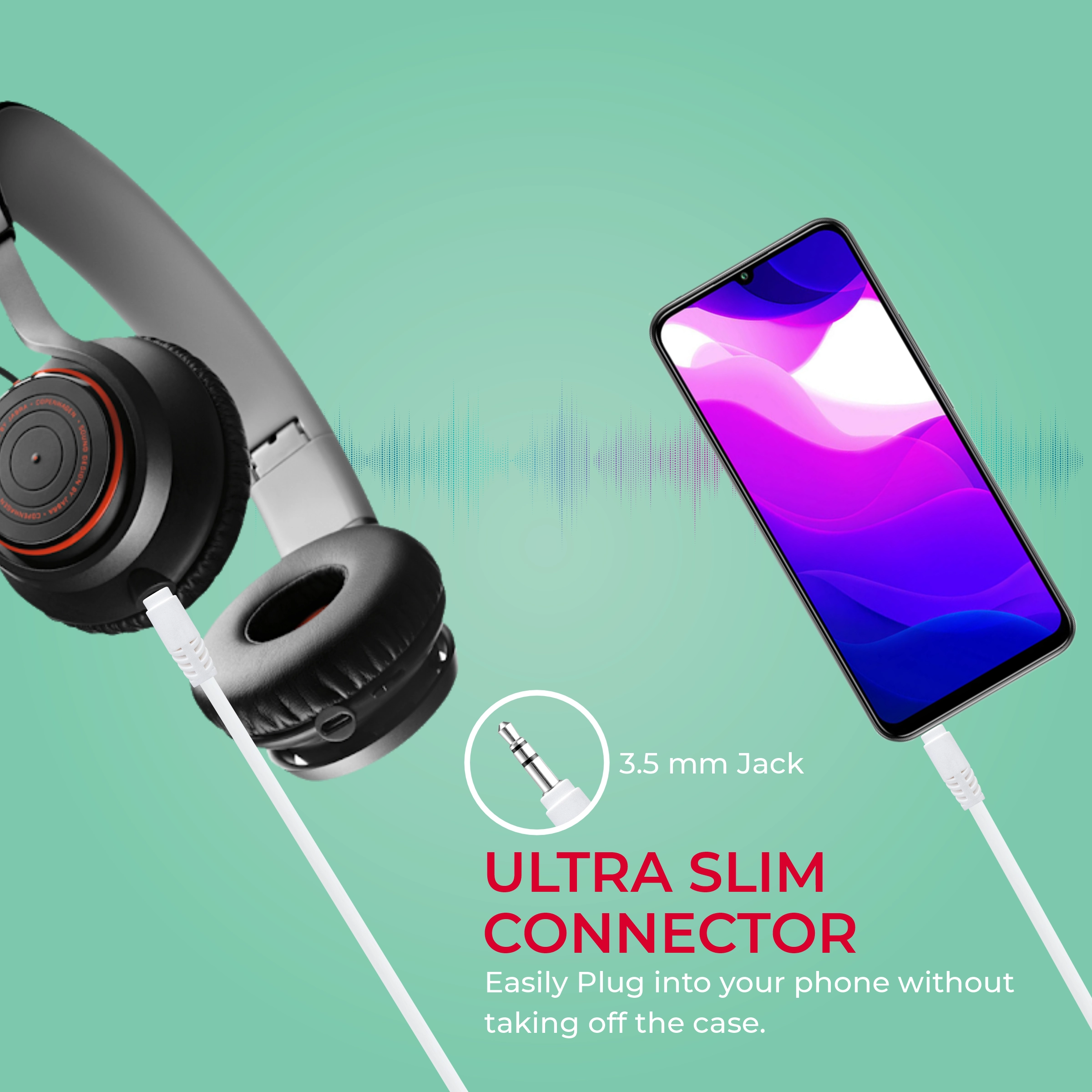 ERD UC-202 Mobile Aux Cable 2 Meter