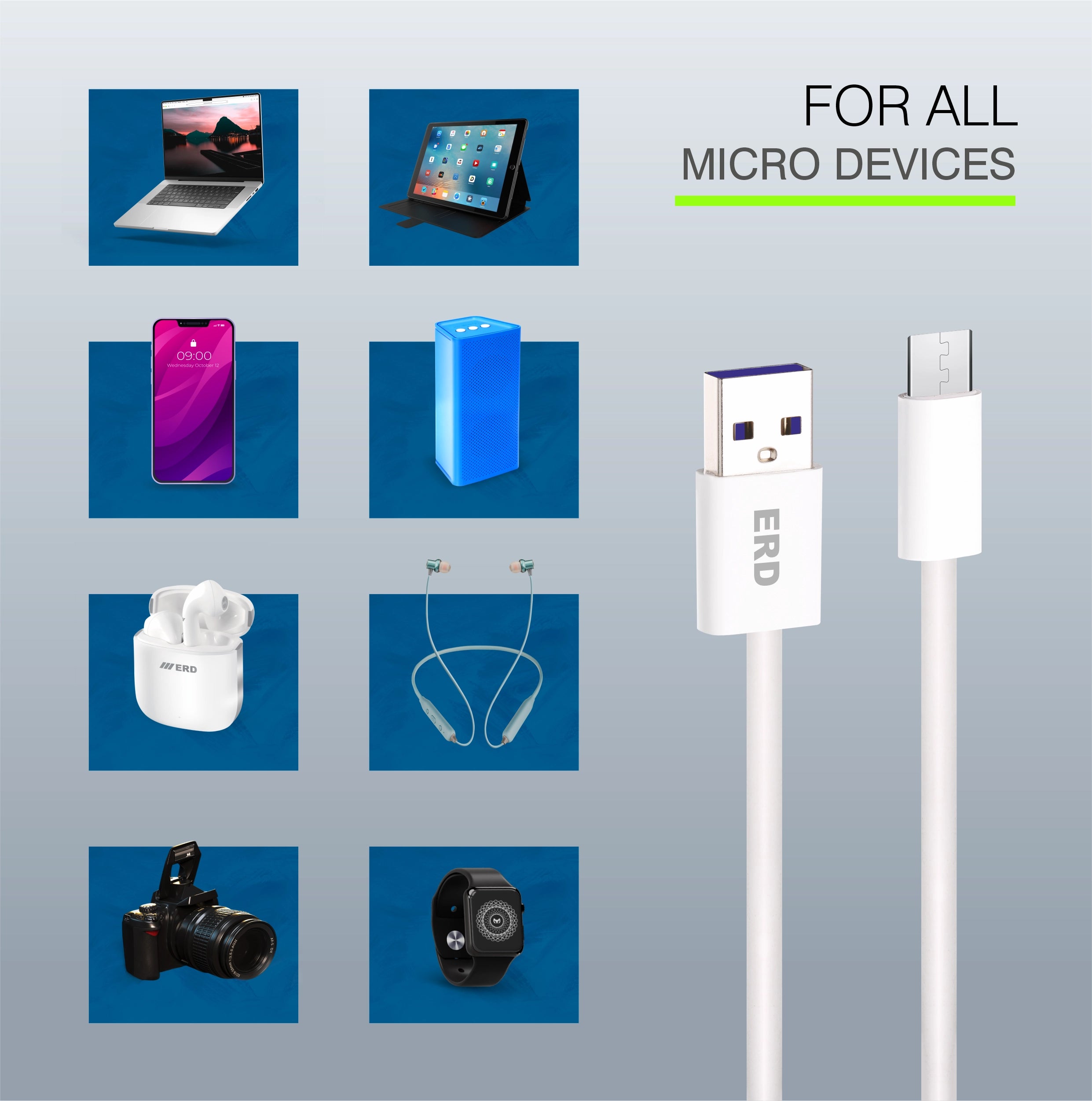 ERD UC-301 MICRO USB DATA CABLE PPW 25W