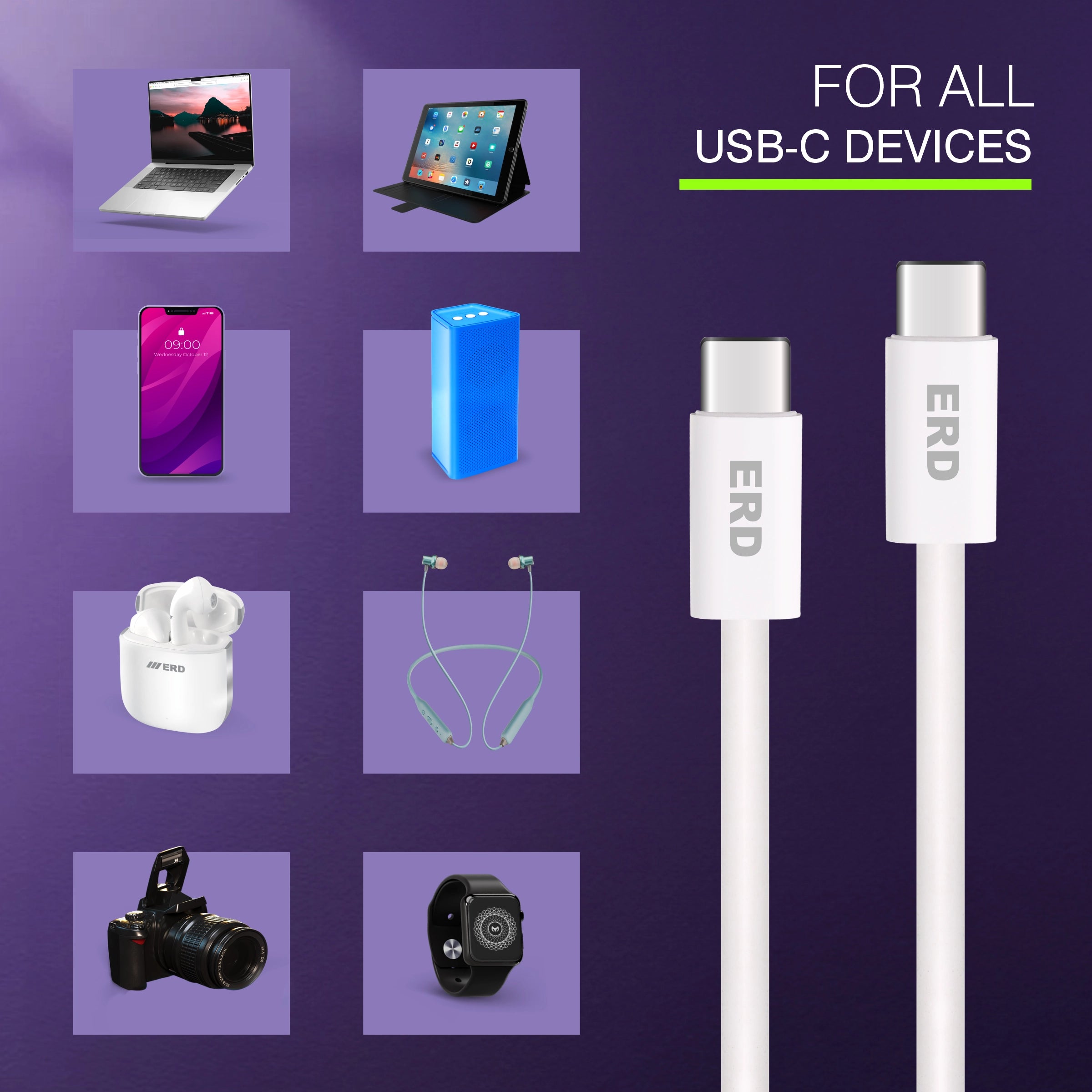 ERD UC-304 USB-C TO C CABLE PPW 65W M2