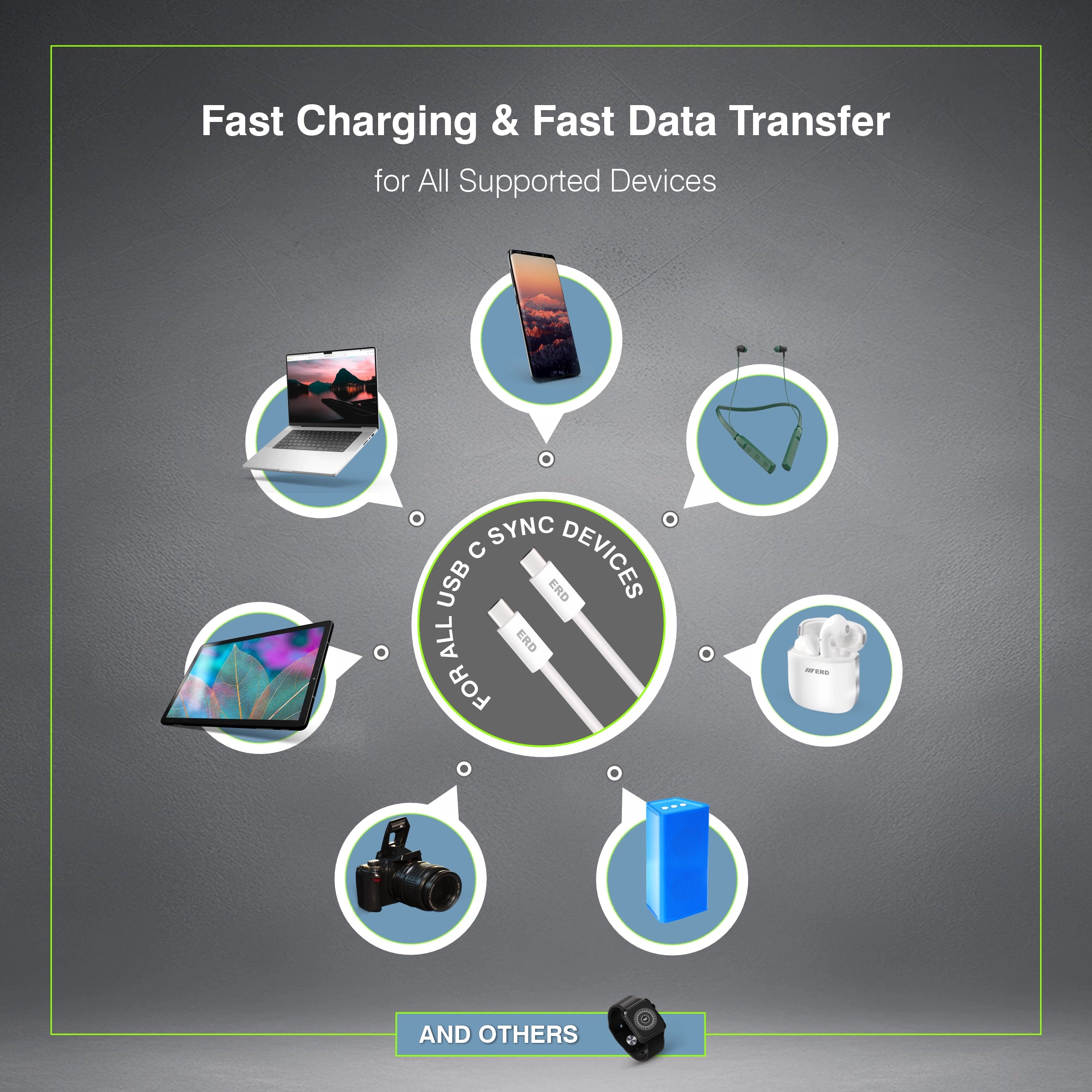 ERD UC-307 USB-C TO C CABLE PPW IP15 60W