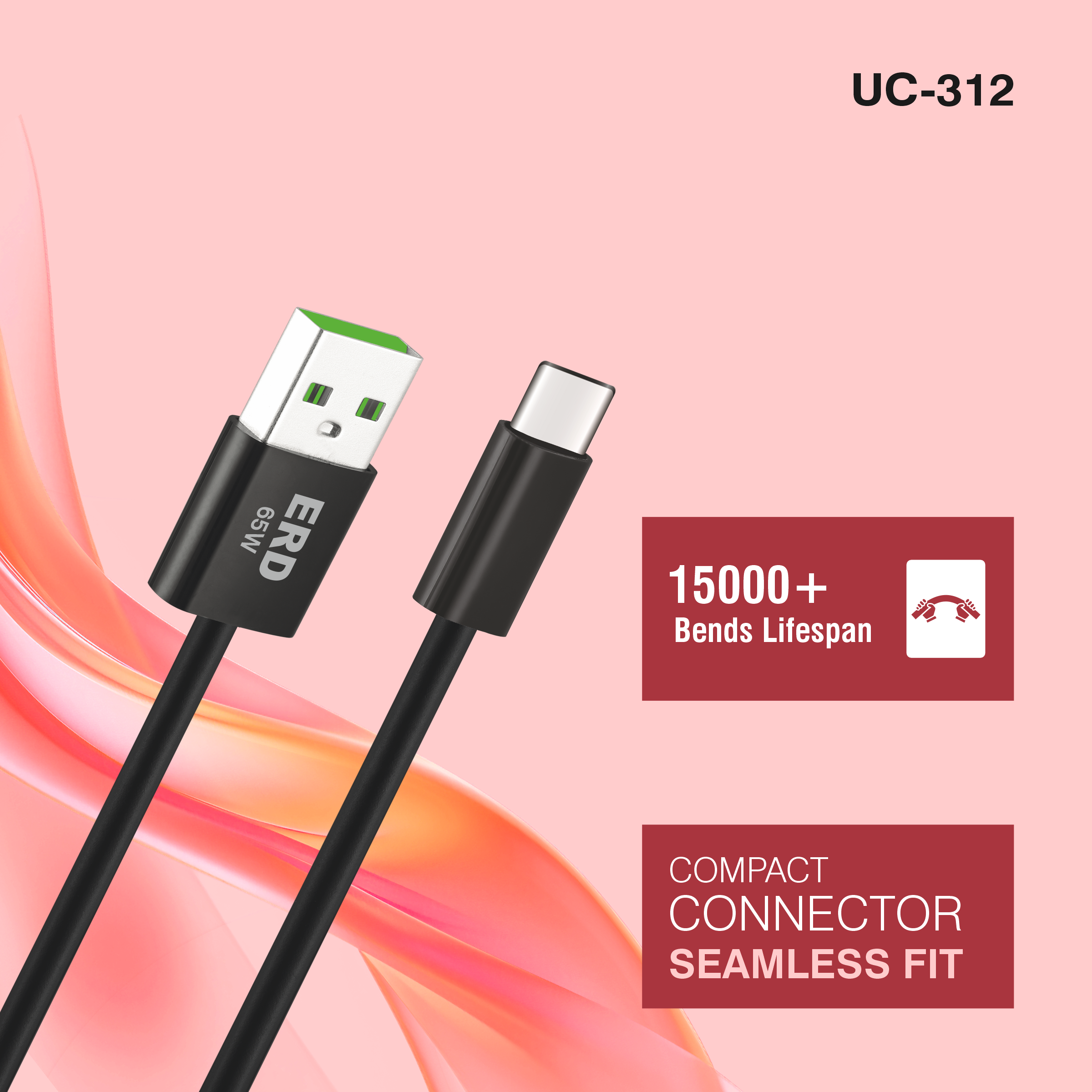 ERD UC-312 USB-C DATA CABLE PPB 65W