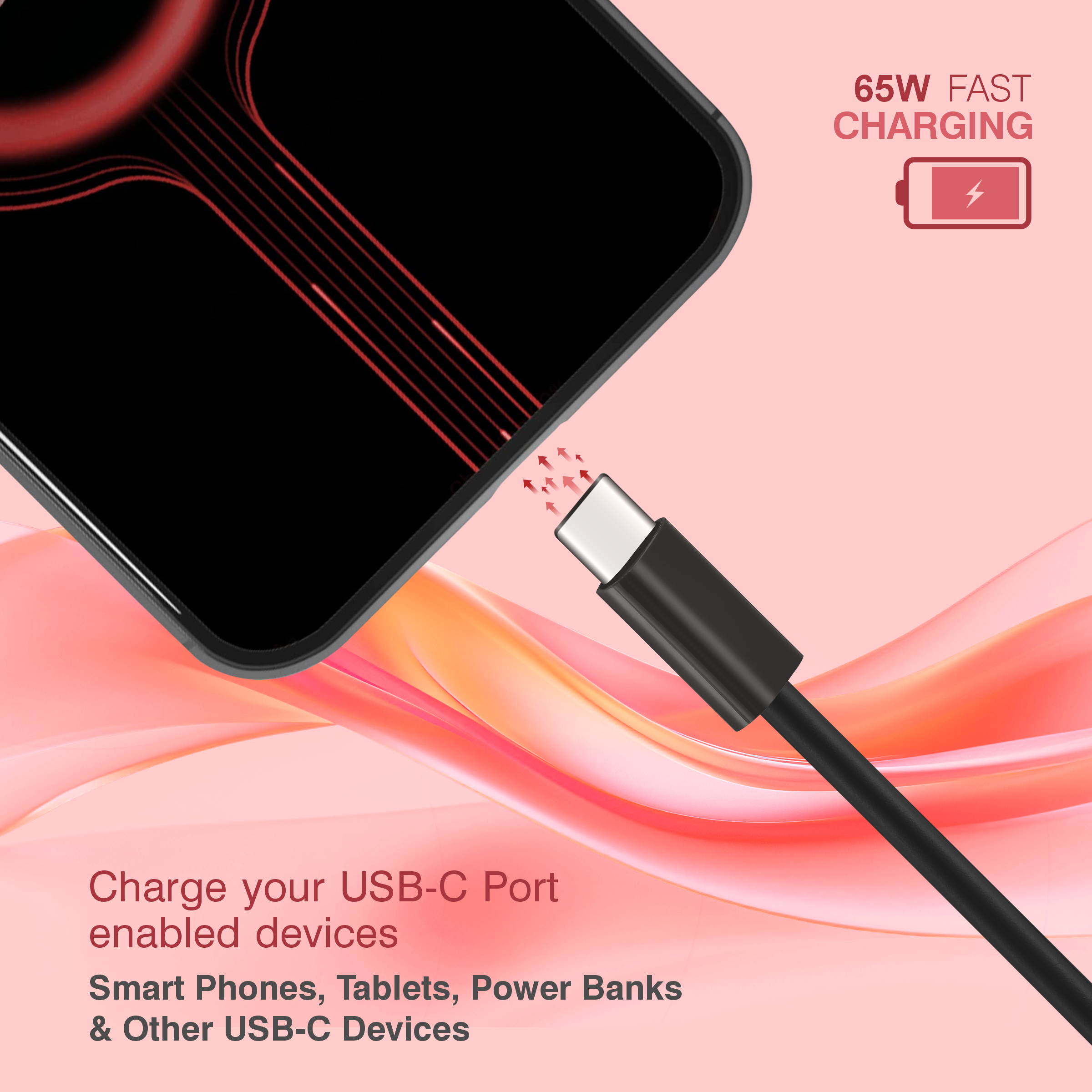ERD UC-312 USB-C DATA CABLE PPB 65W
