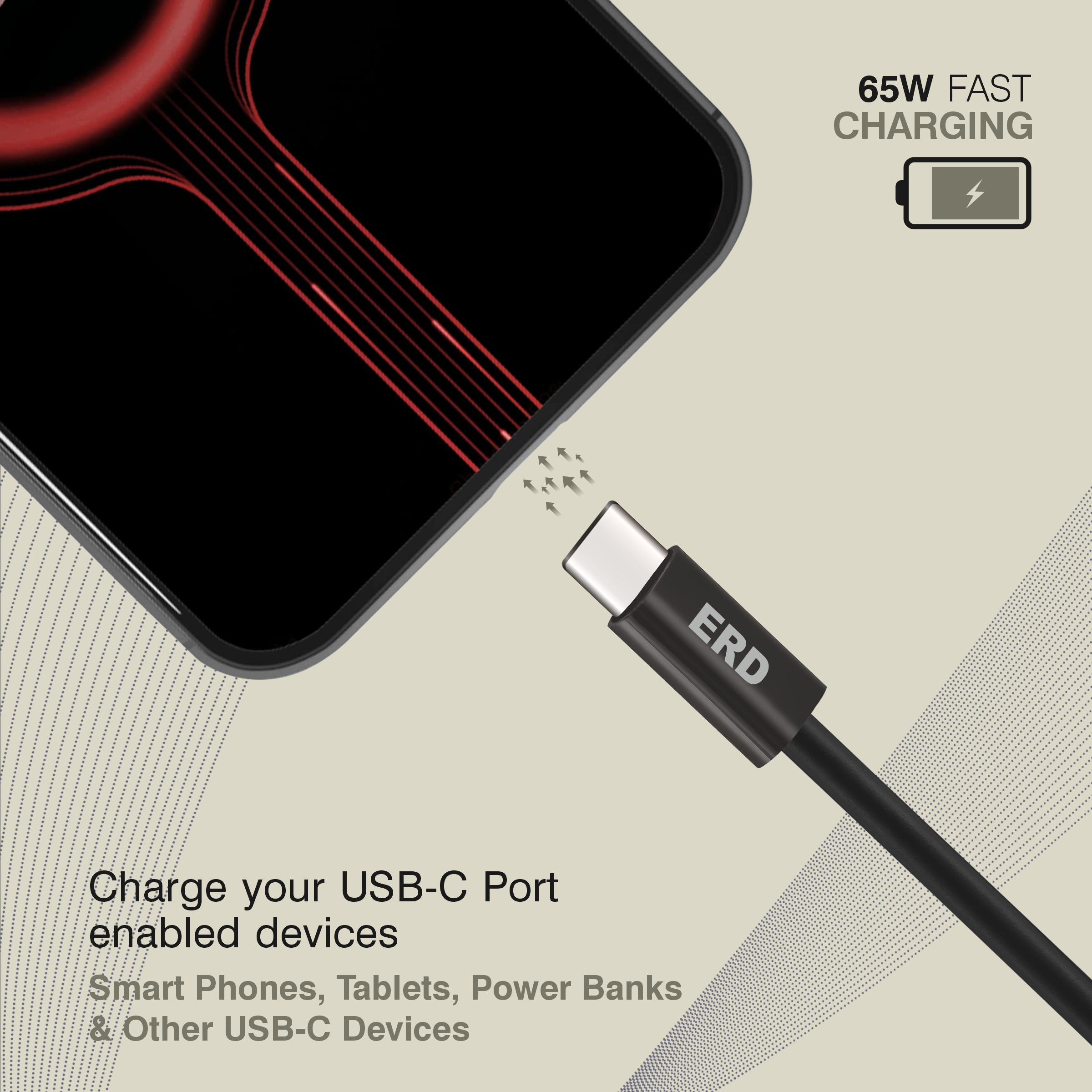 UC-314 USB-C To C Solid Casing Data Cable
