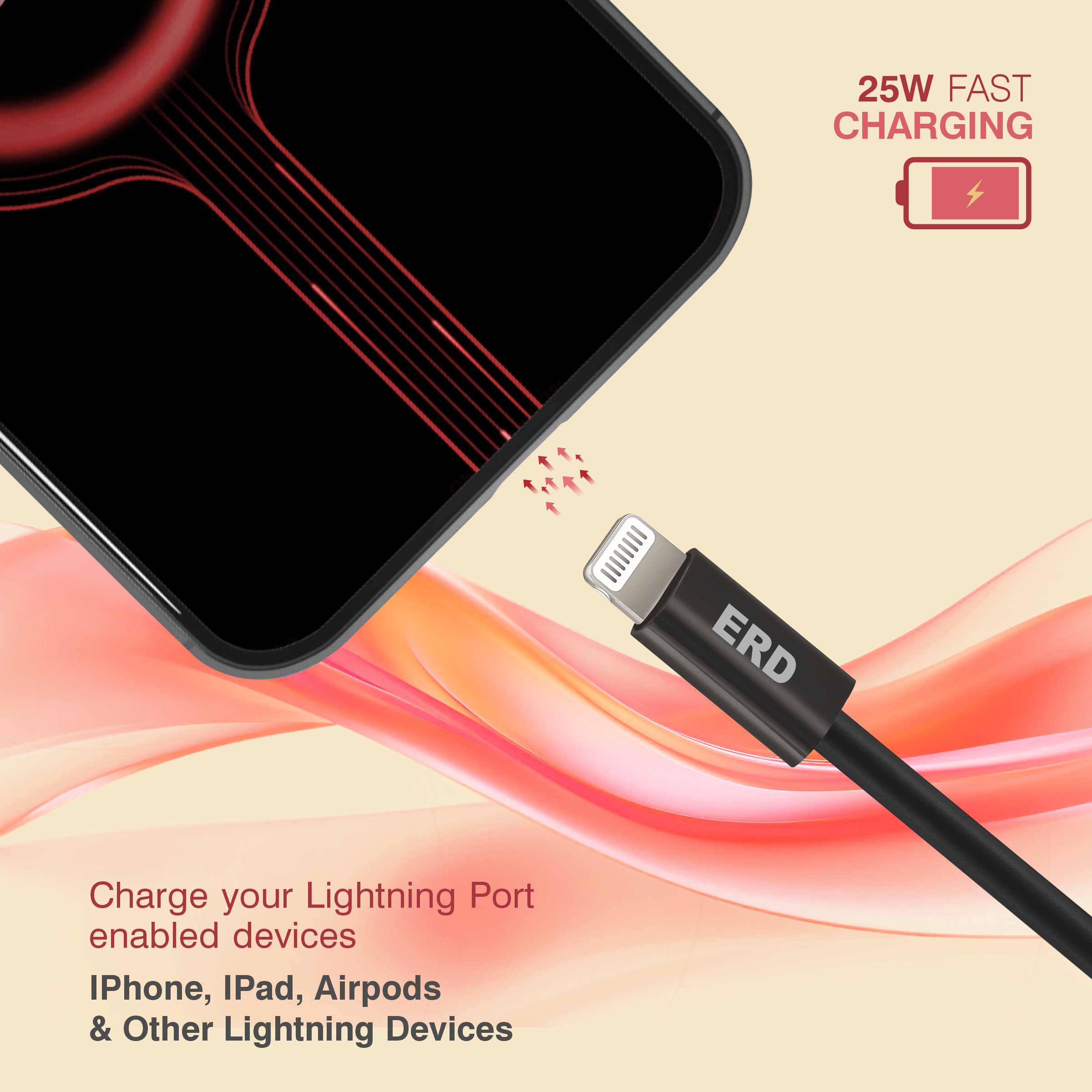 UC-316 USB-C To Lightning Solid Casing Data Cable