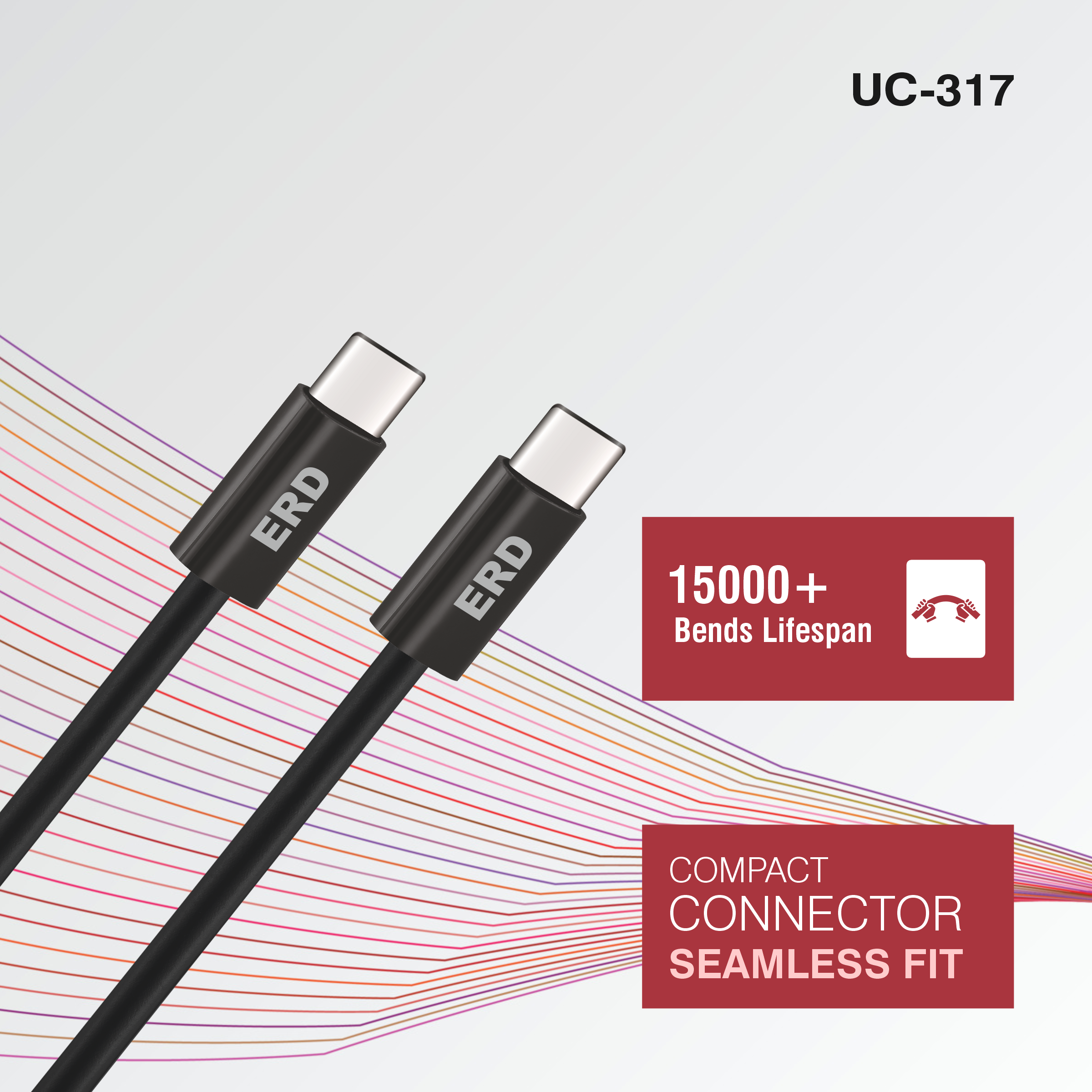 UC-317 USB-C To C IP15 Solid Casing Data Cable