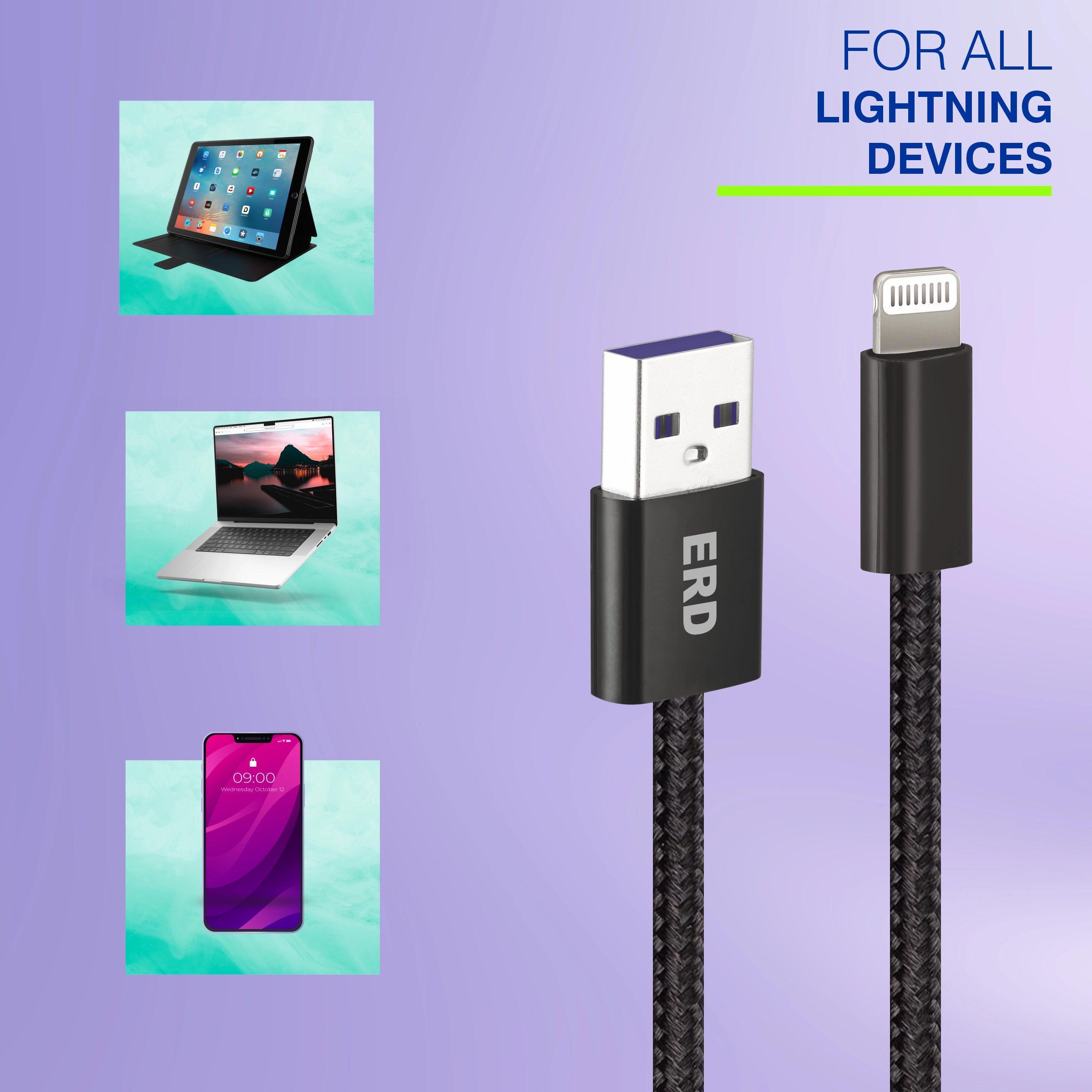 ERD UC-325 LIGHTNING DATA CABLE BPB 25W