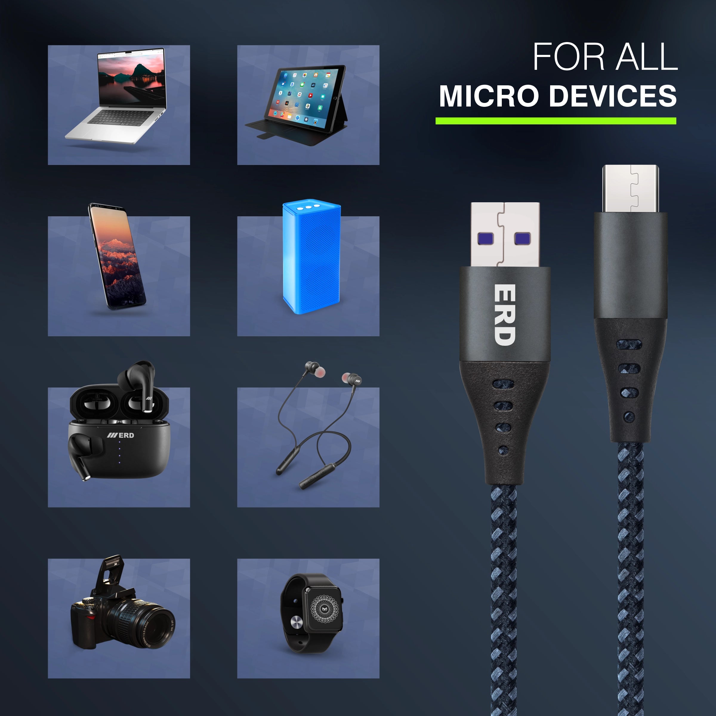 ERD UC-331 MICRO USB DATA CABLE BMG 25W