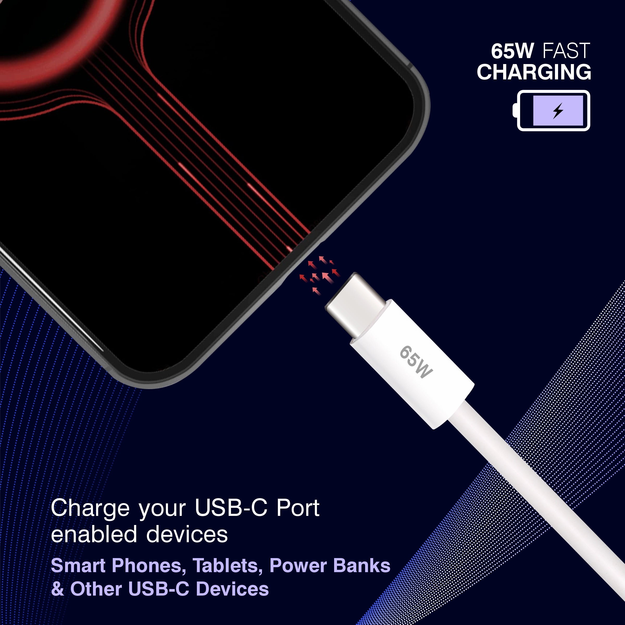 ERD UC-361 USB-A TO C Data Cable-65W