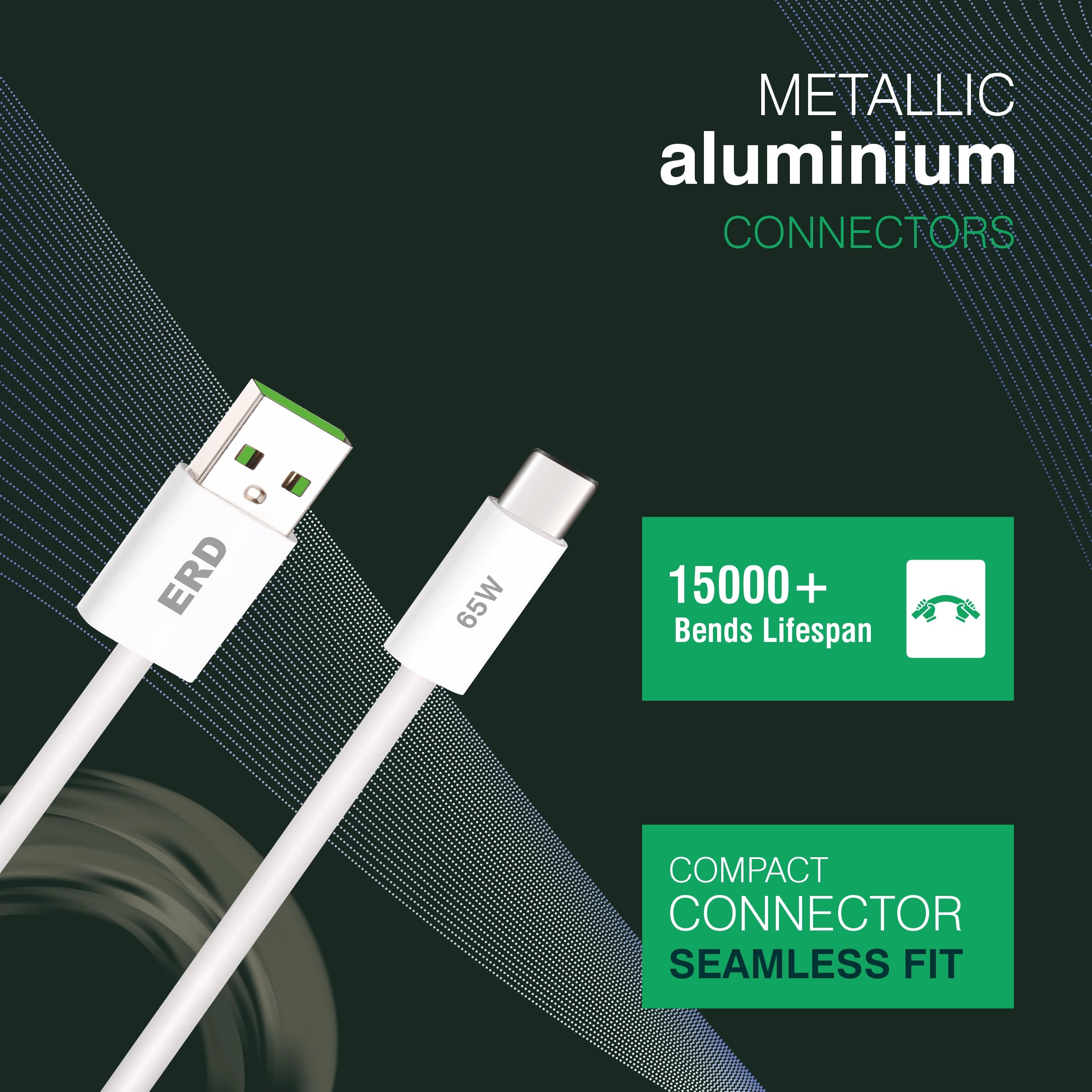 ERD UC-364 USB-A TO C Data Cable 65W 2Meter