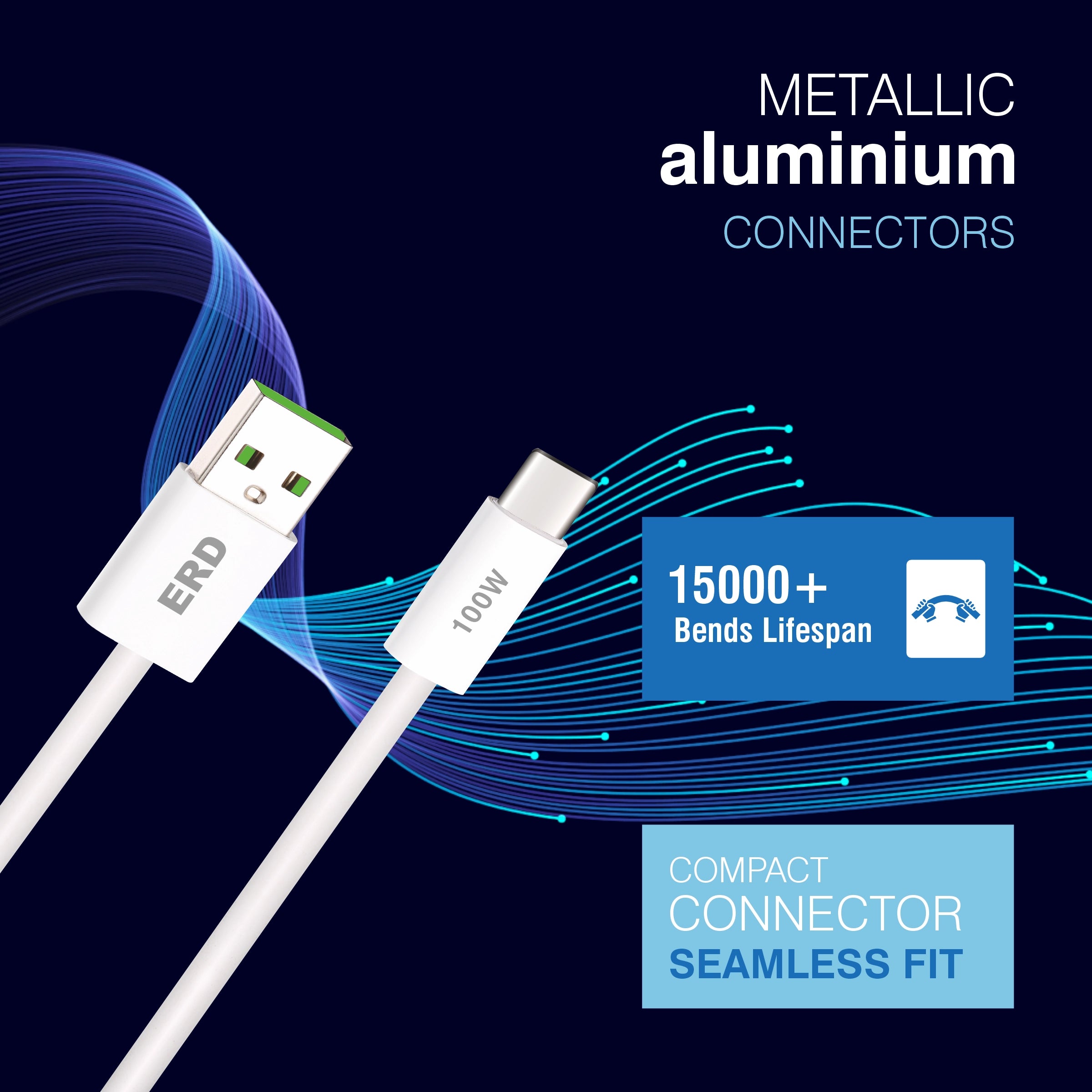 ERD UC-365 USB-A TO C Data Cable-100W