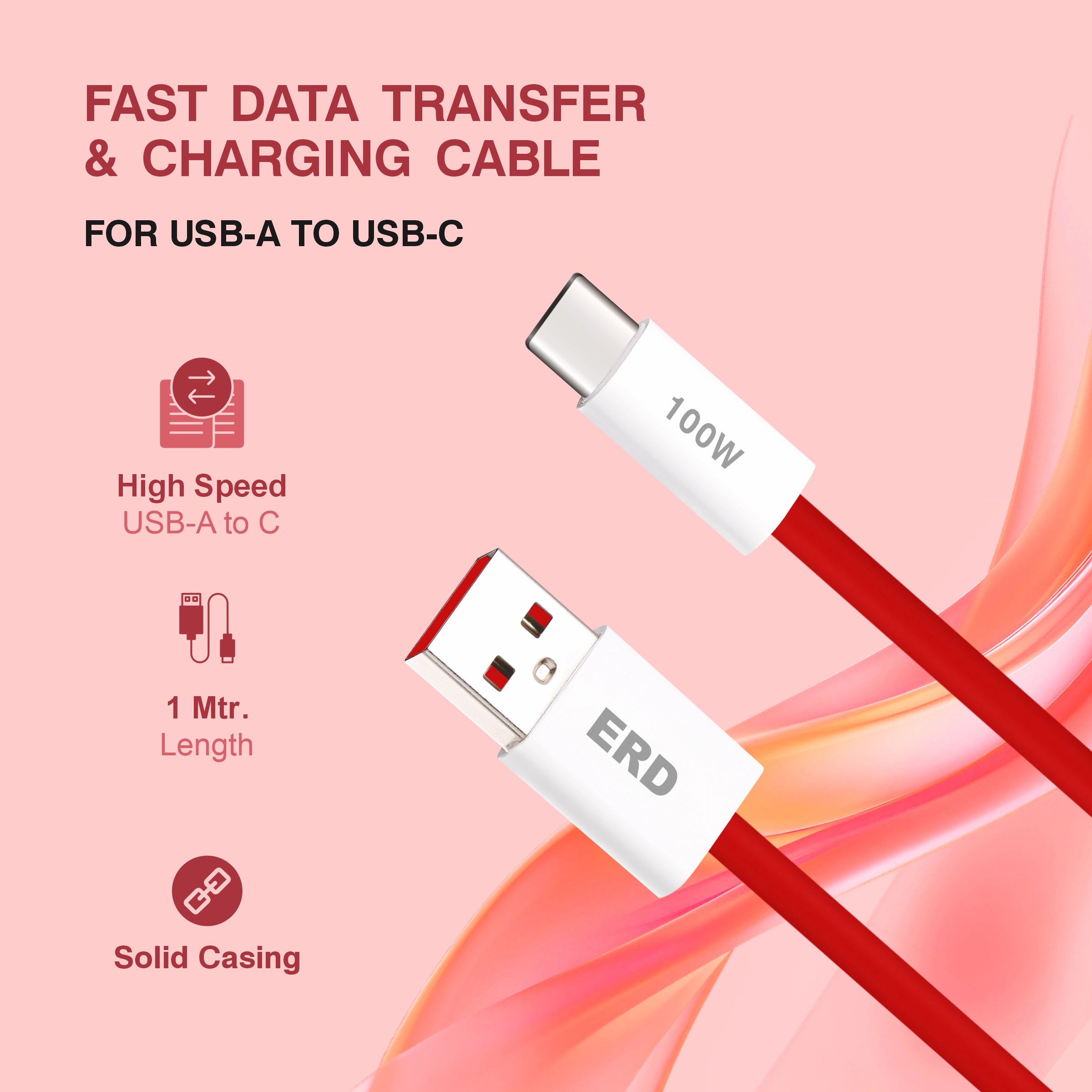 ERD UC-366 USB-A TO C Data Cable-100W