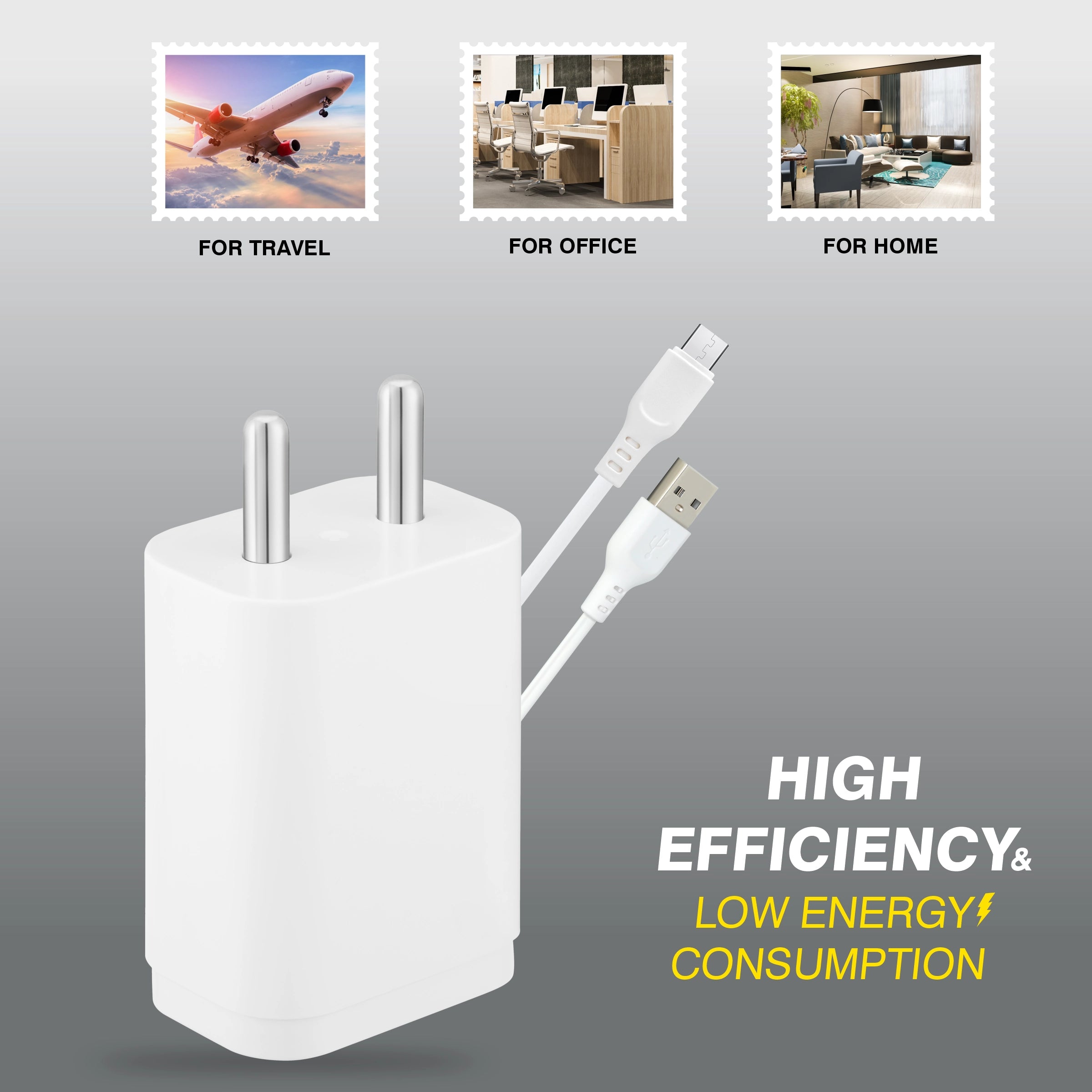 ERD TC-221 CHARGER WITH MICRO QC WHT 20W