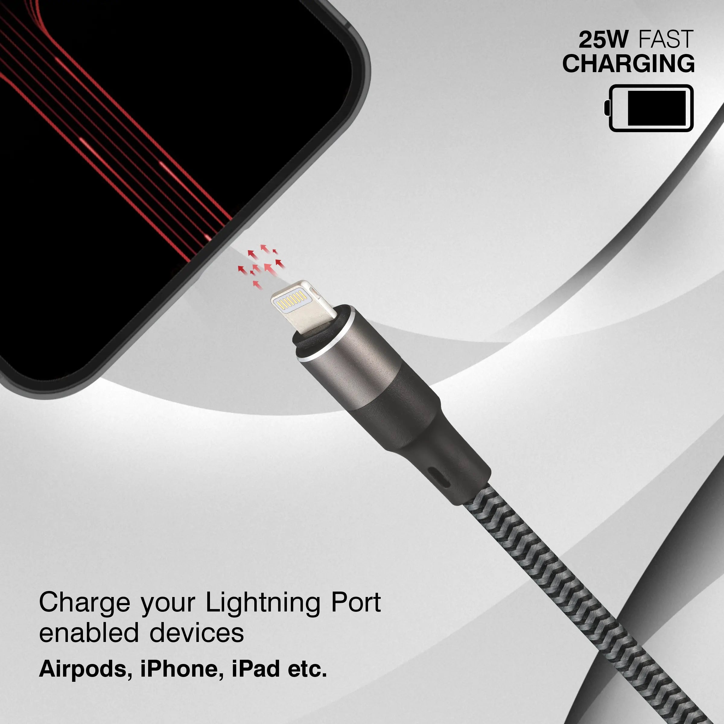 UC 197 USB-C TO Lightning Metal Braided Data Cable