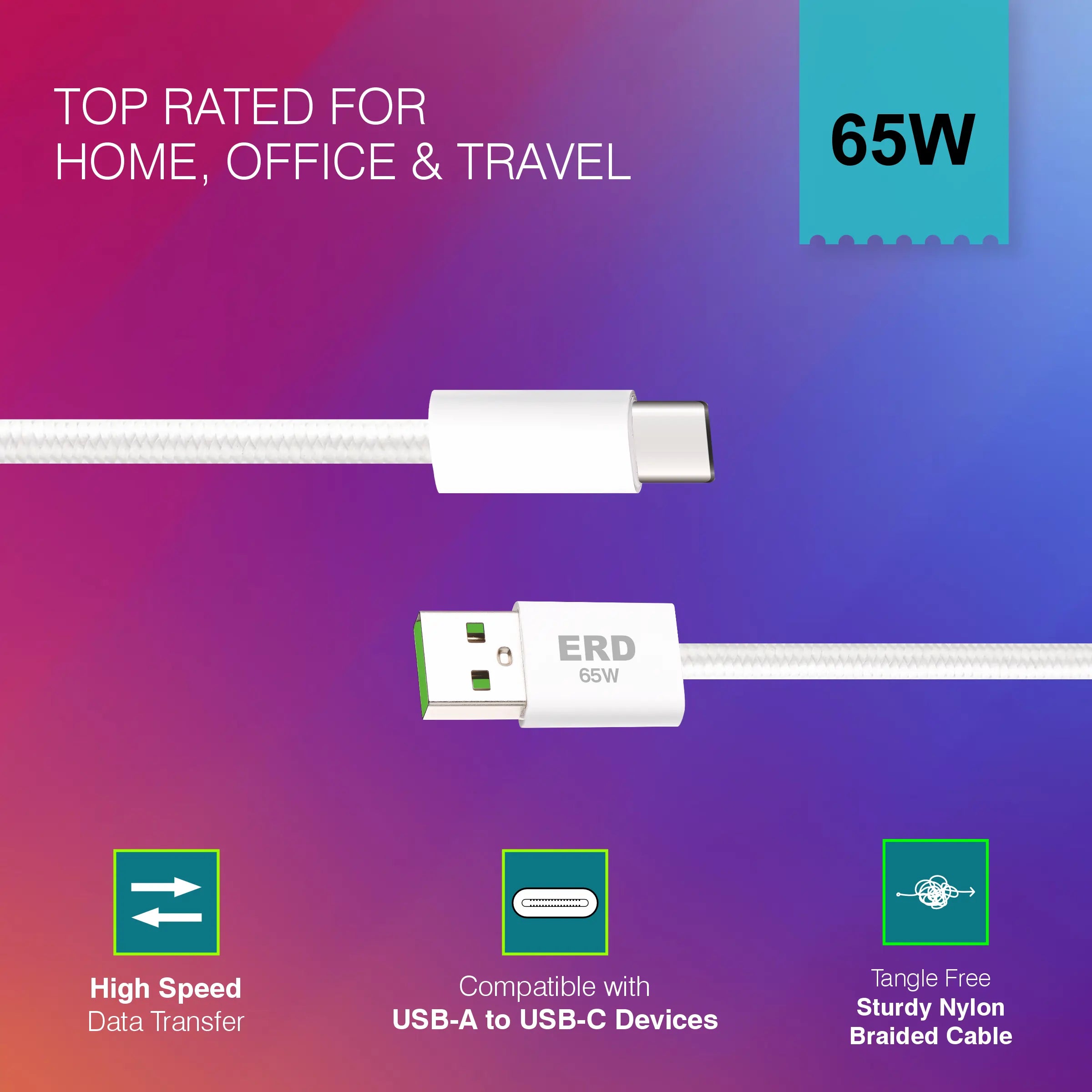 UC 194 USB-C Braided Data Cable