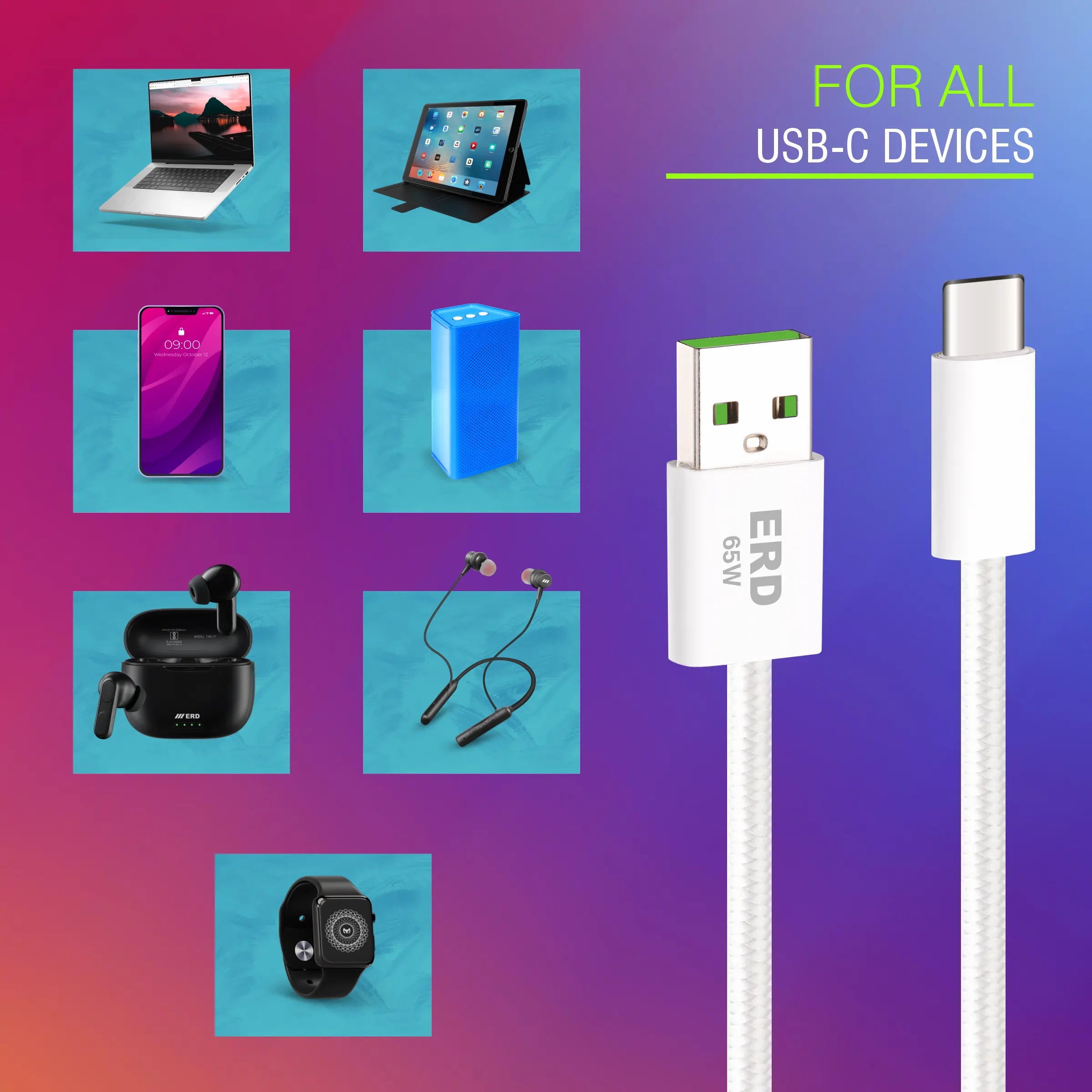 UC 194 USB-C Braided Data Cable