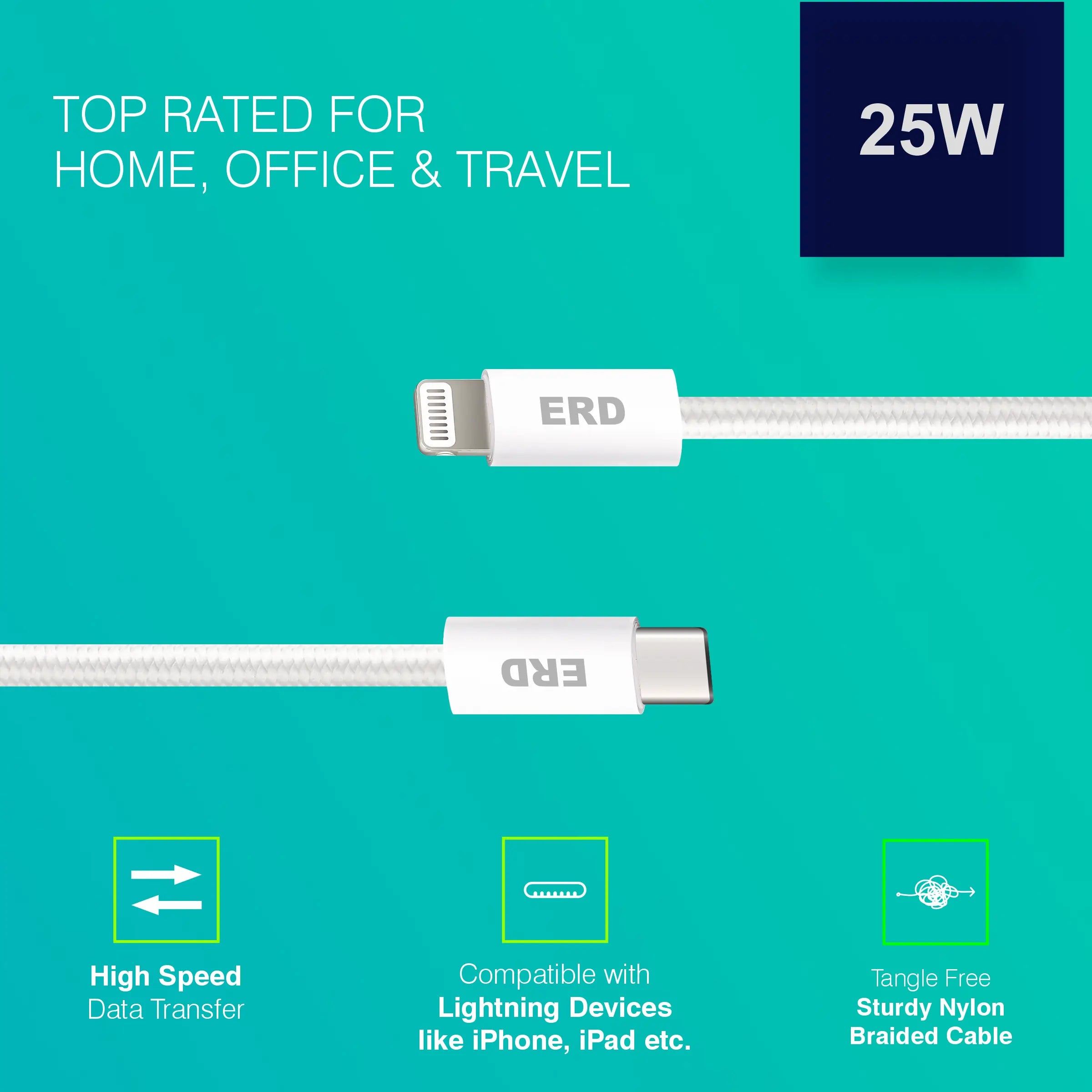 UC 191 USB-C TO Lightning Braided Data Cable