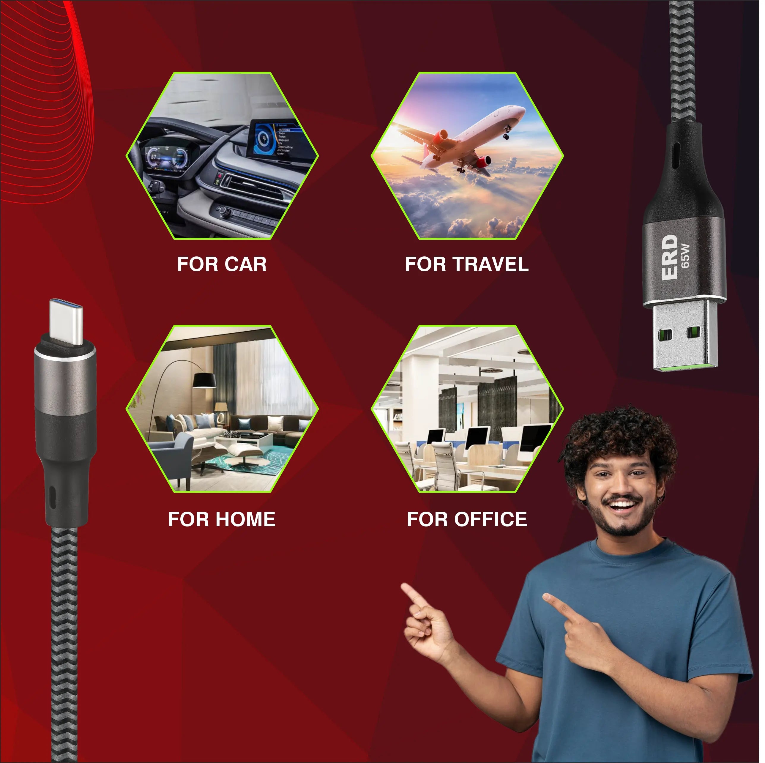 UC 200 USB-C Metal Braided Data Cable