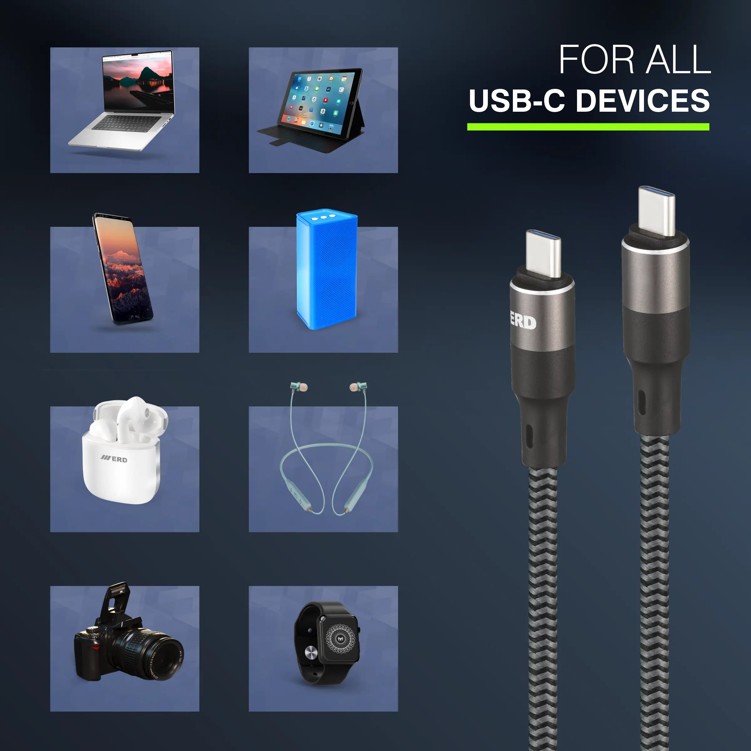 UC 199 USB-C TO C Metal Braided Cable