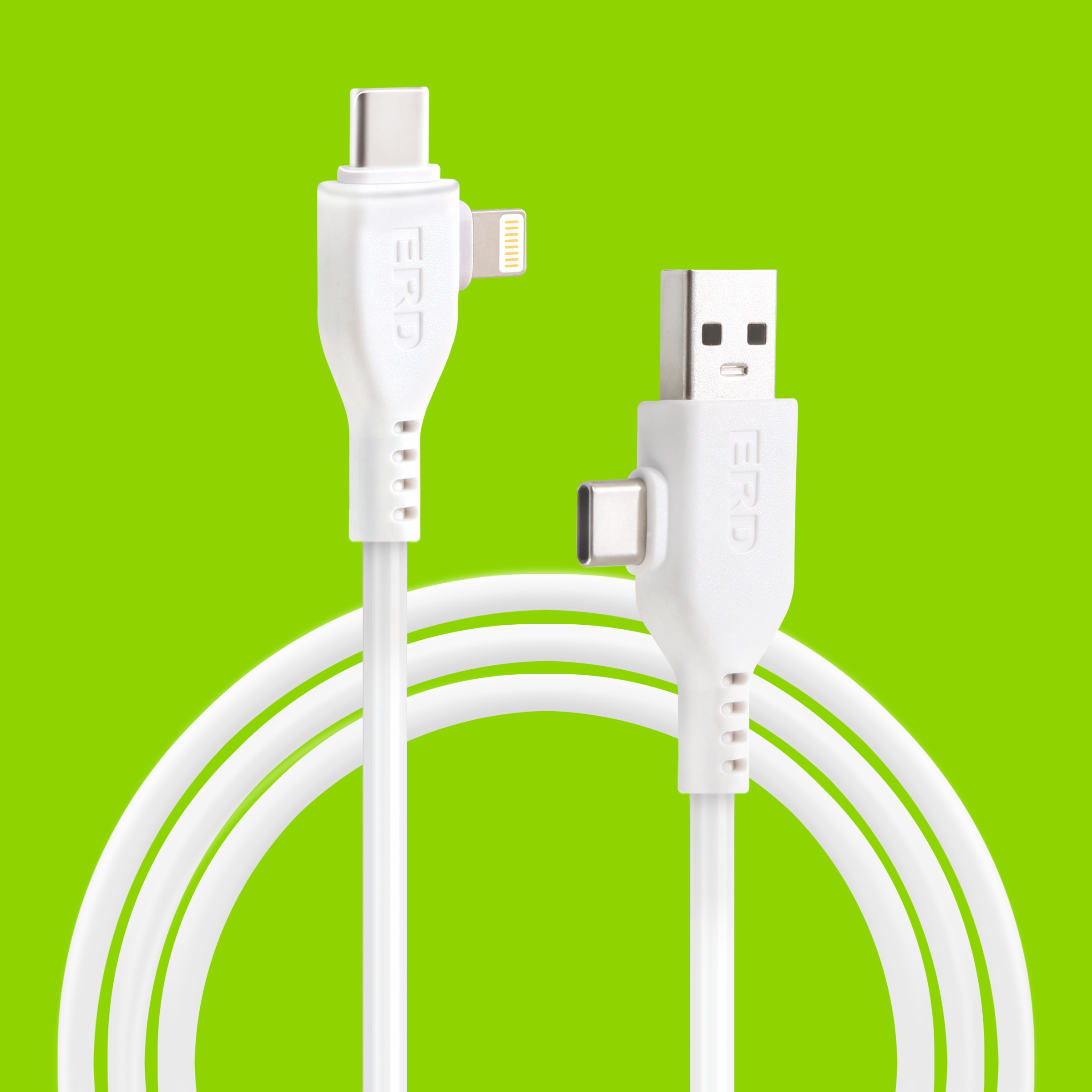 ERD UC-101 Fast Charging 4 in 1 Data Cable (White)